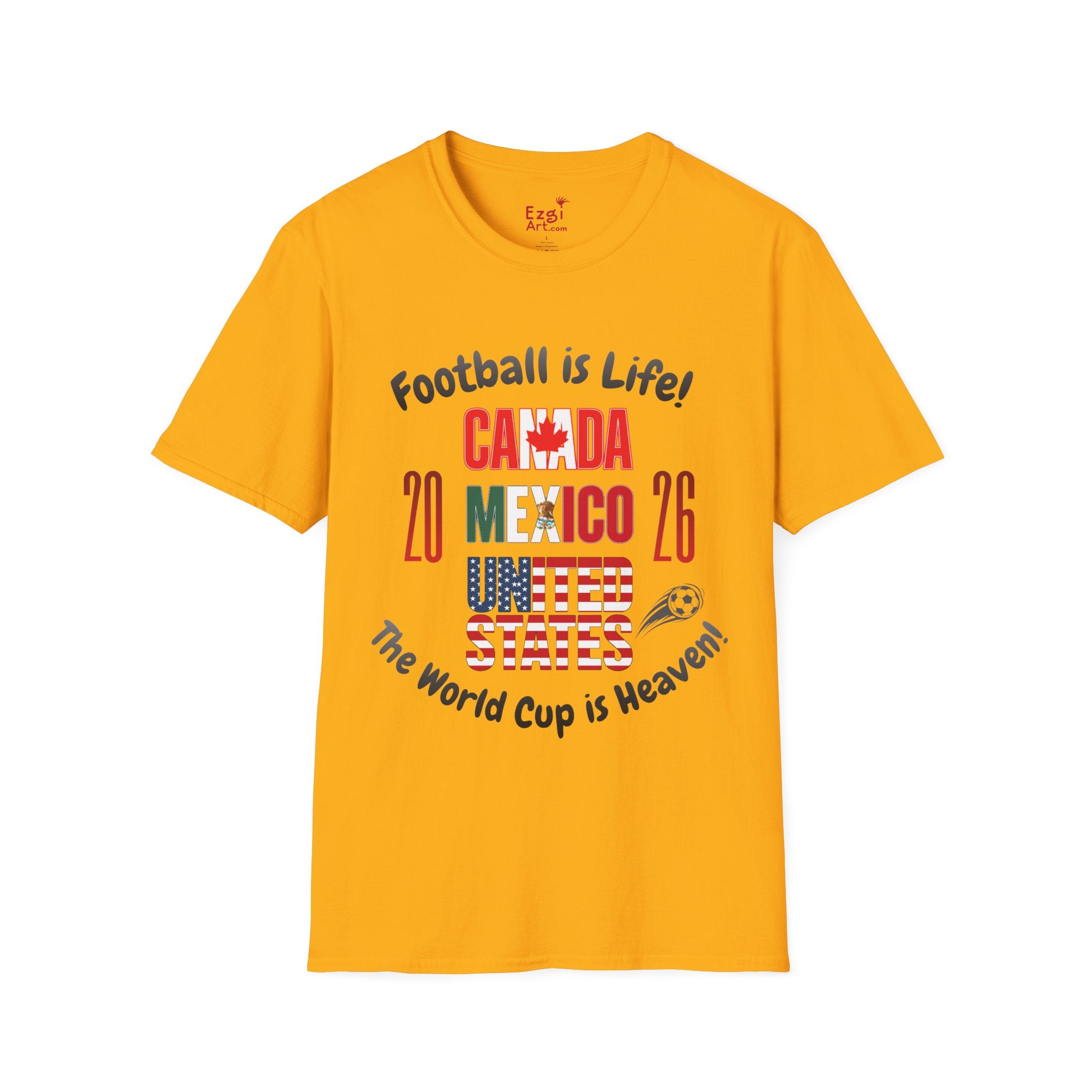 Canada Mexico USA 2026 World Cup | Heaven | Dark Text | Lightweight