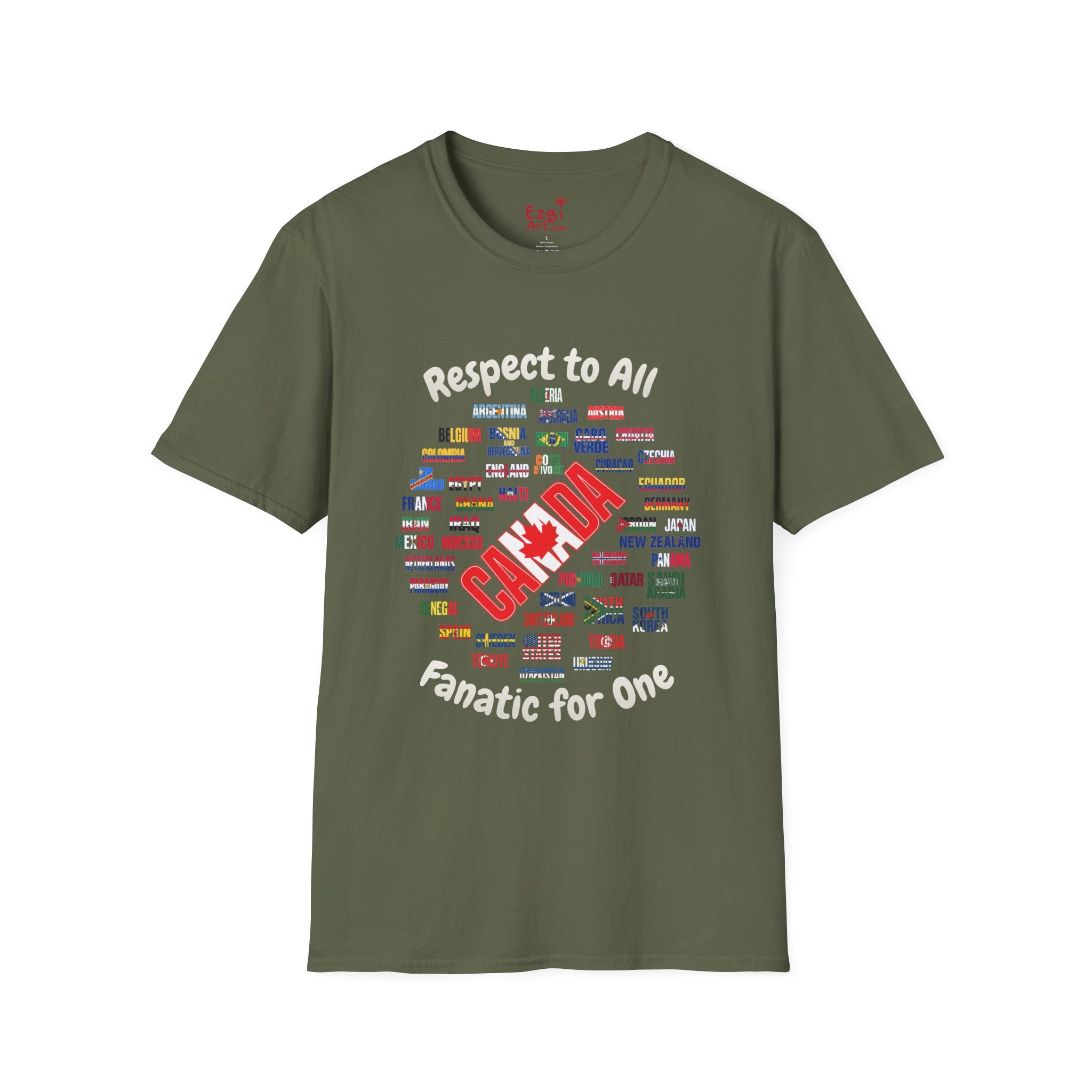 Canada Fan Soccer Tee | White Text | Lightweight