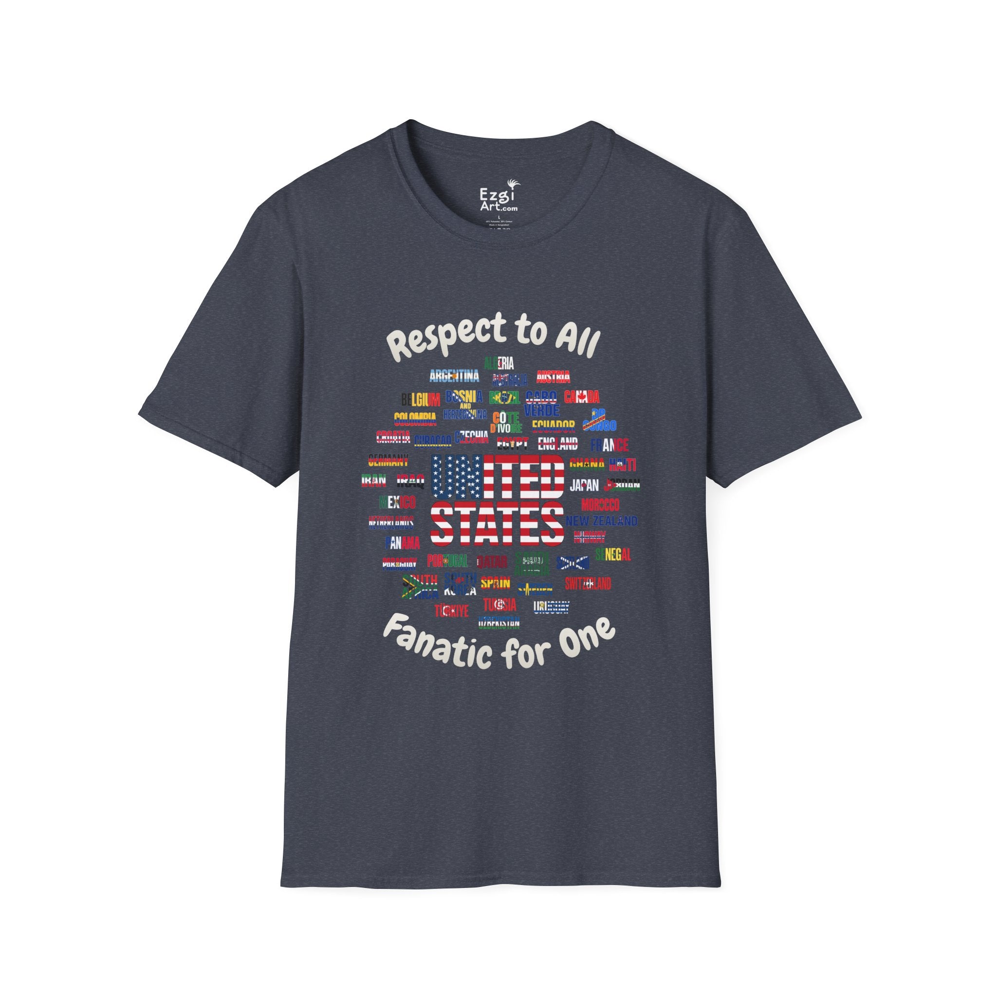 USA Fan Soccer Tee | White Text | Lightweight