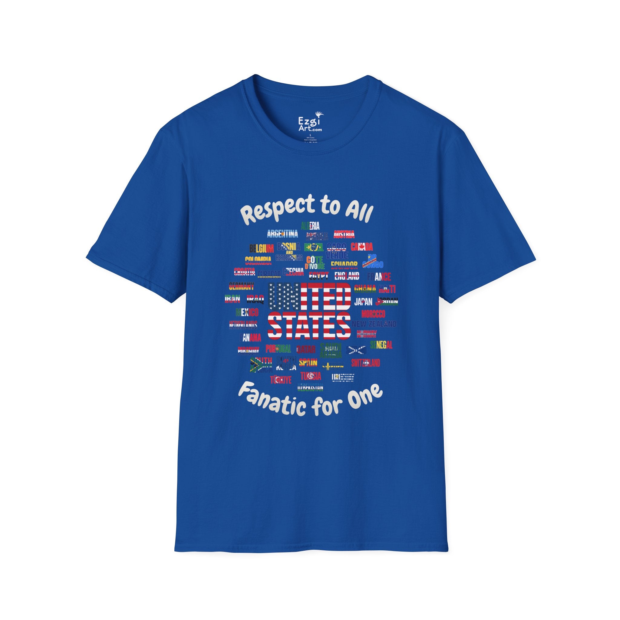 USA Fan Soccer Tee | White Text | Lightweight