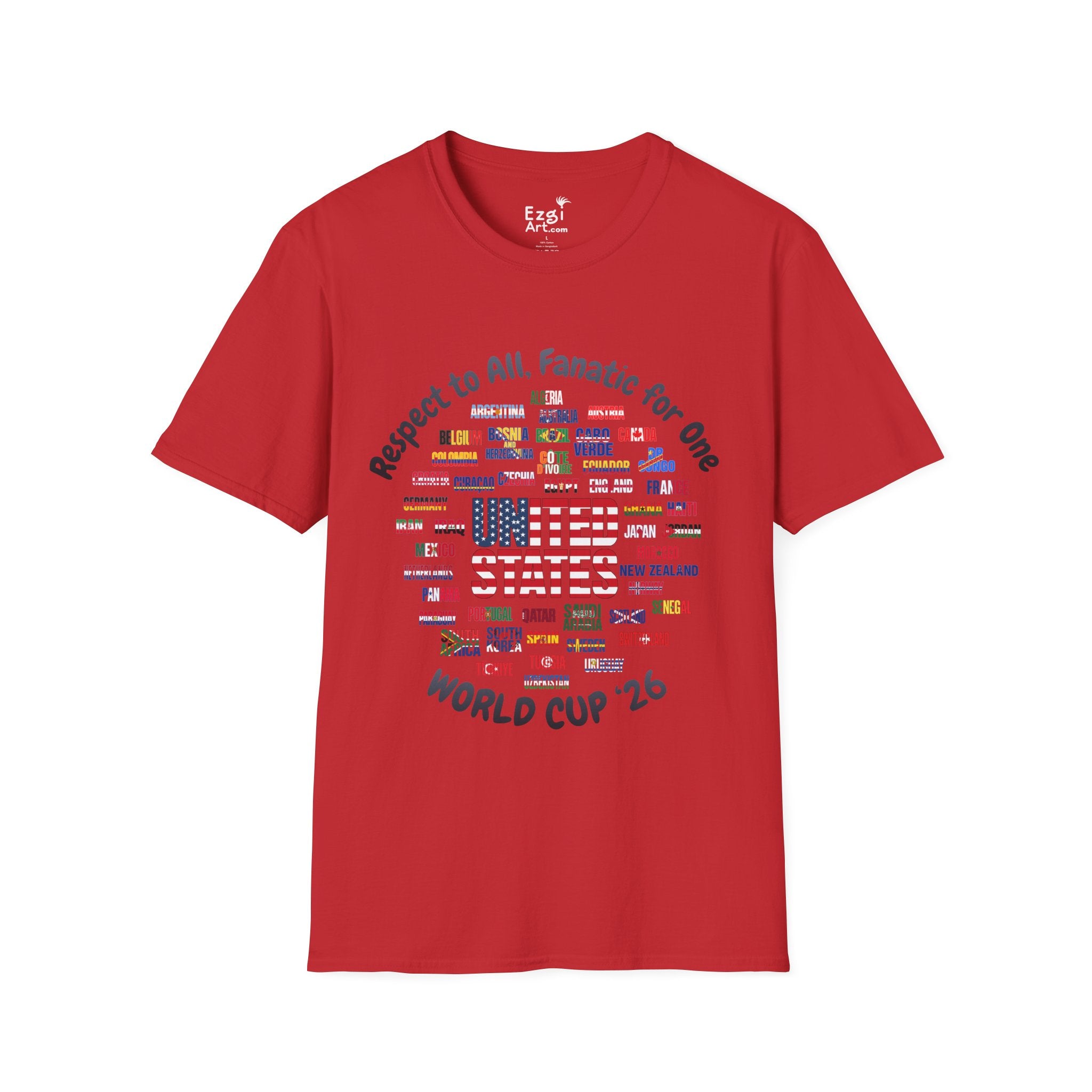 USA Fan Soccer Tee | Dark Text | Lightweight