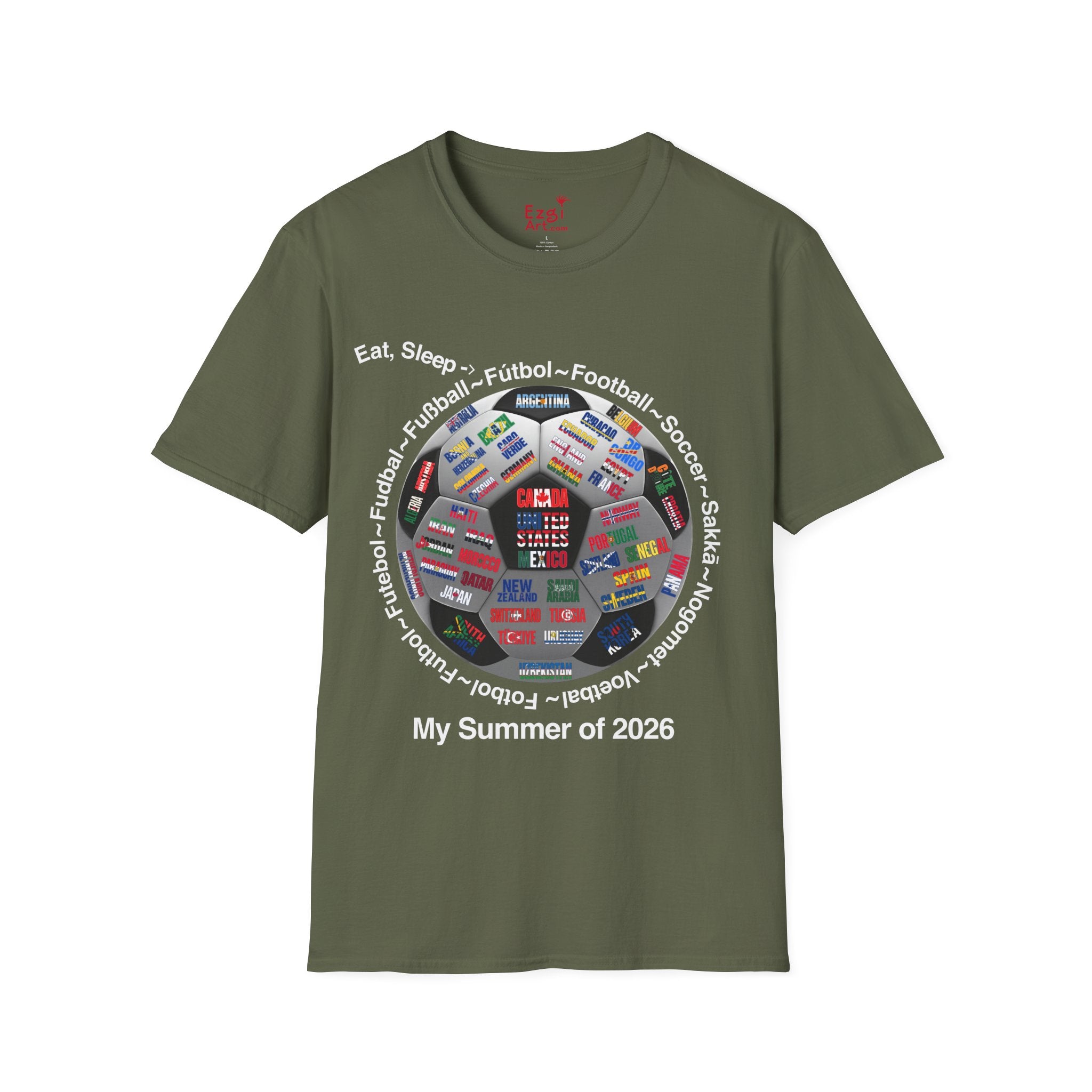Soccer World Cup | “Eat, Sleep, Football, My Summer 2026" | White or Black Text | Lightweight