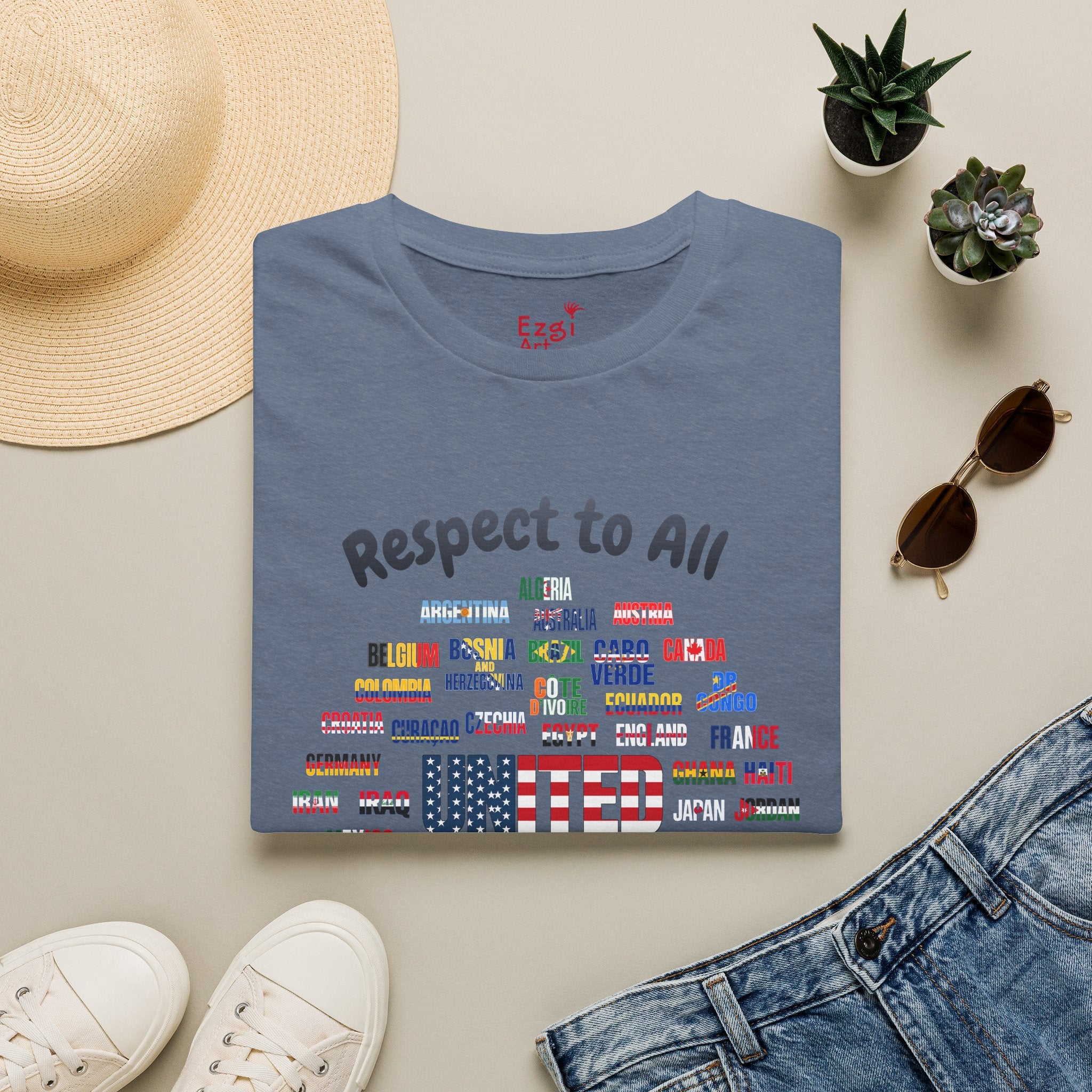USA Fan Soccer Tee | Dark Text | Lightweight