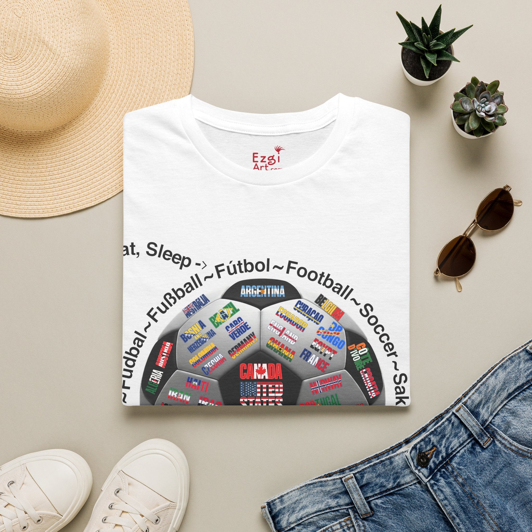Soccer World Cup | “Eat, Sleep, Football, My Summer 2026" | White or Black Text | Lightweight