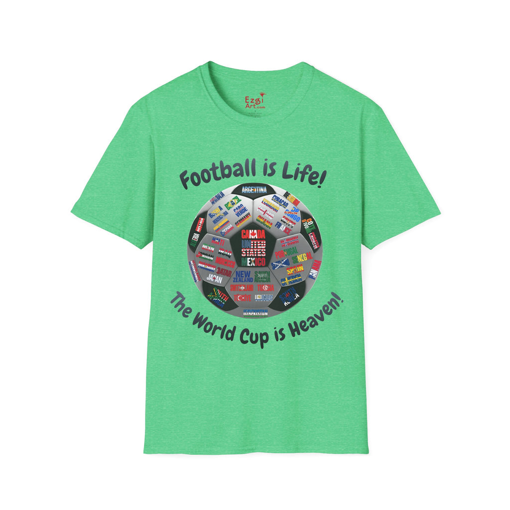 World Cup is Heaven | All Teams Ball Design | Dark Text | Lightweight