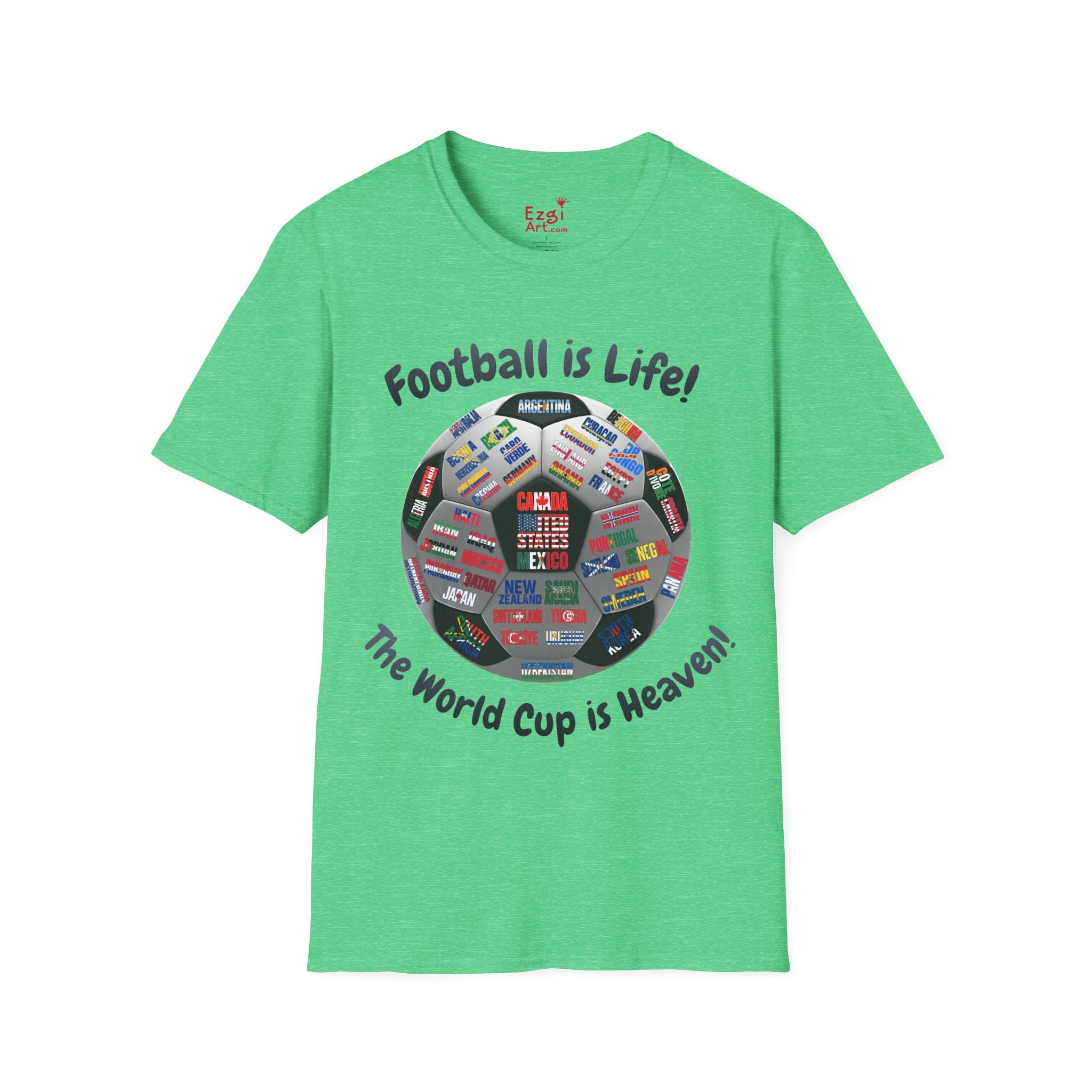 World Cup is Heaven | All Teams Ball Design | Dark Text | Lightweight
