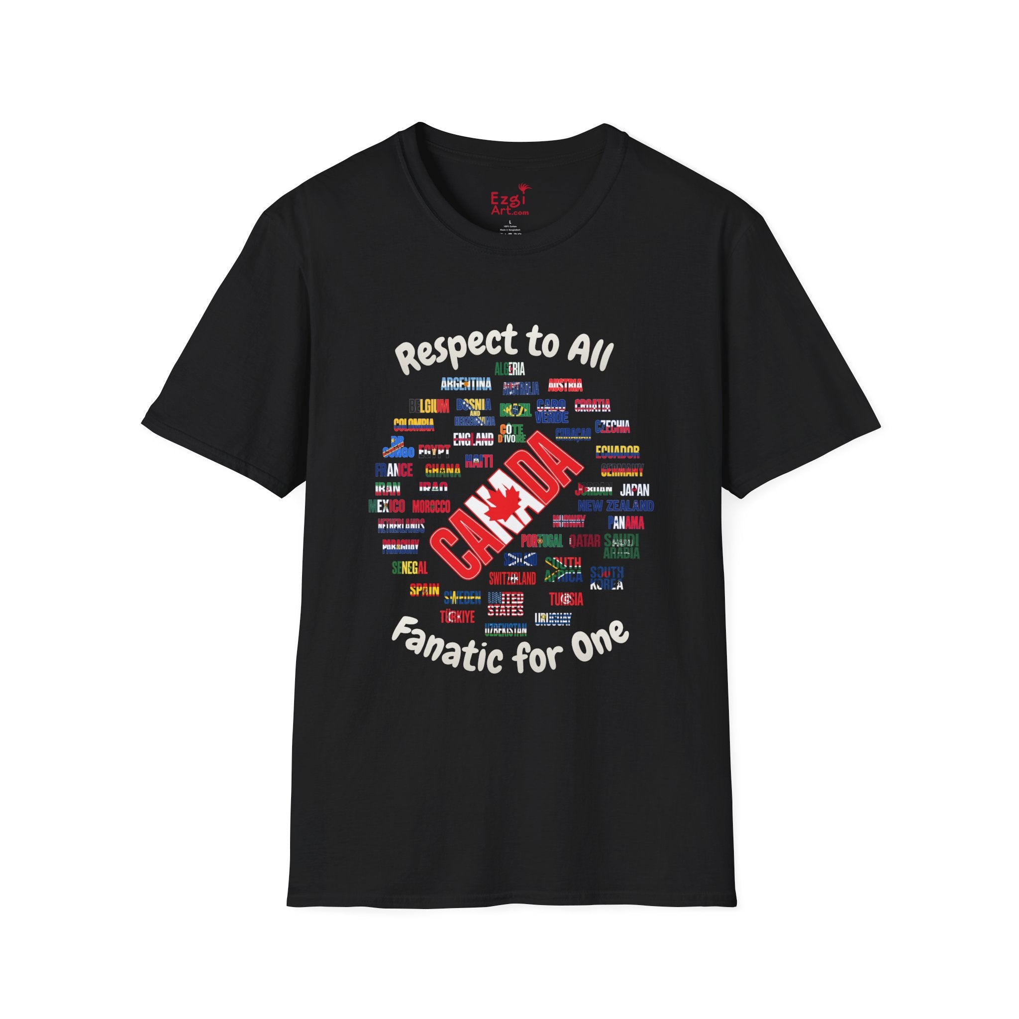 Canada Fan Soccer Tee | White Text | Lightweight