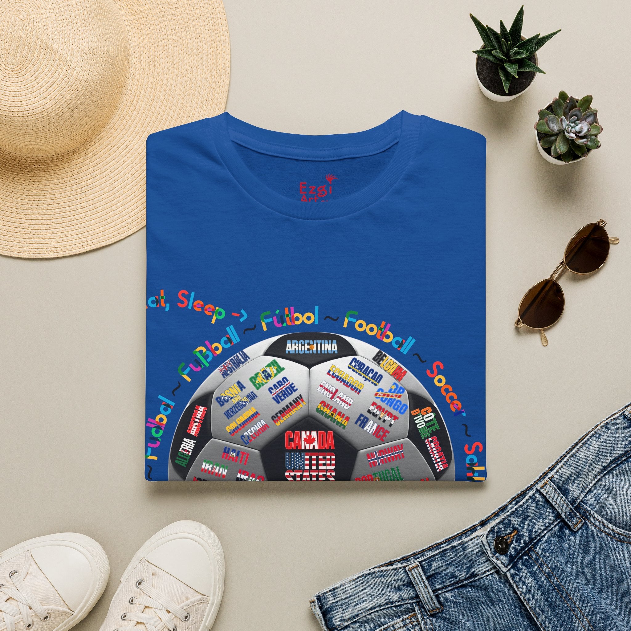Soccer World Cup | “Eat, Sleep, Football, My Summer 2026" | Colorful Text | Lightweight