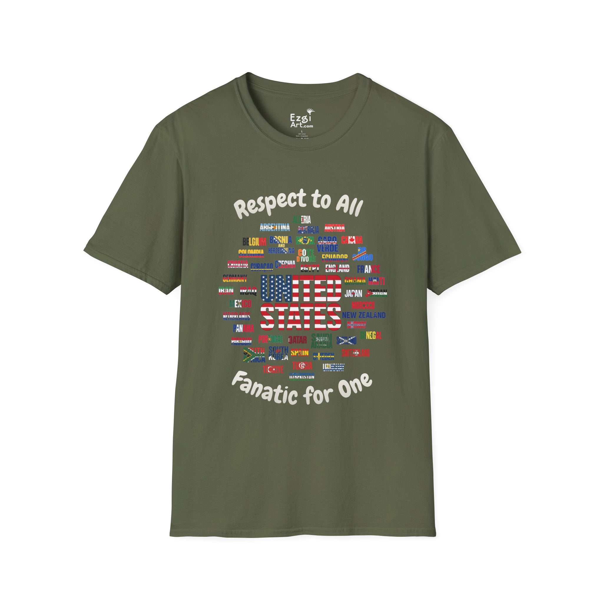 USA Fan Soccer Tee | White Text | Lightweight