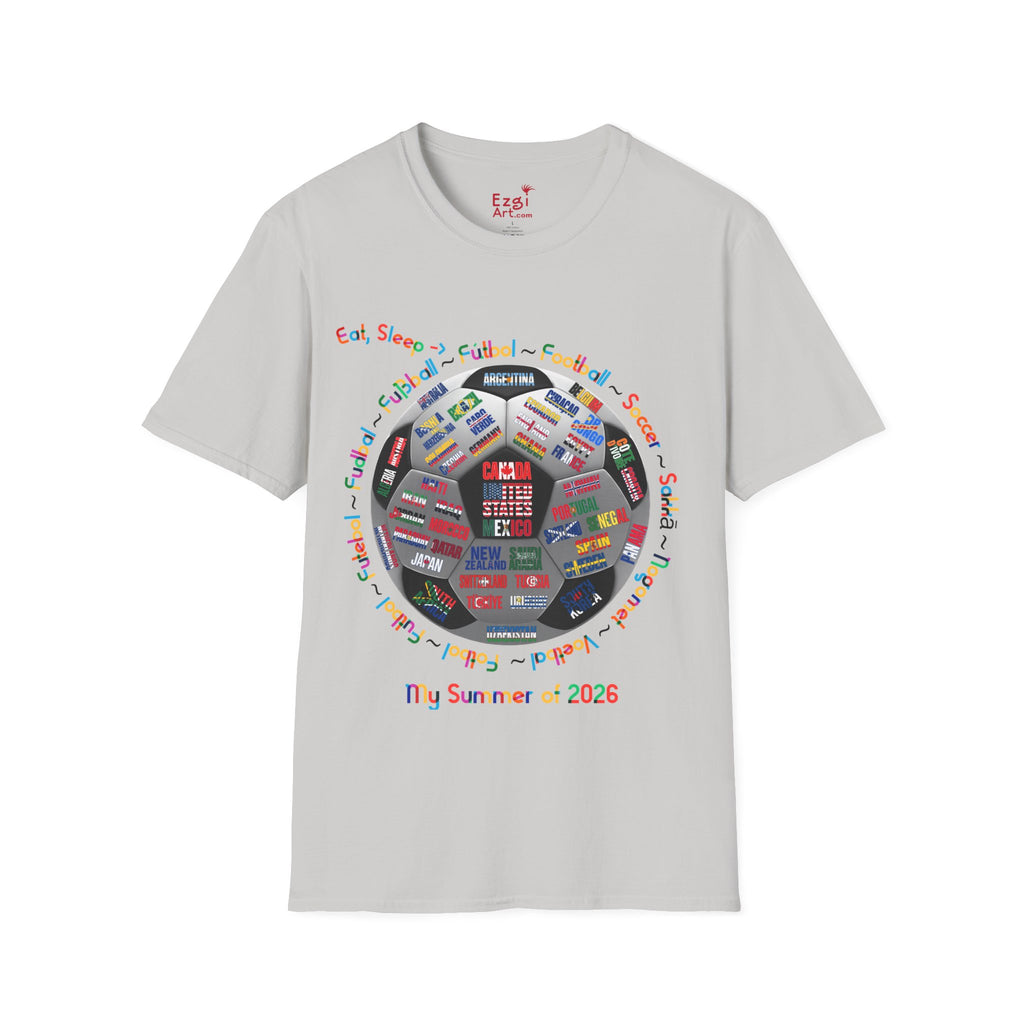 Soccer World Cup | “Eat, Sleep, Football, My Summer 2026" | Colorful Text | Lightweight