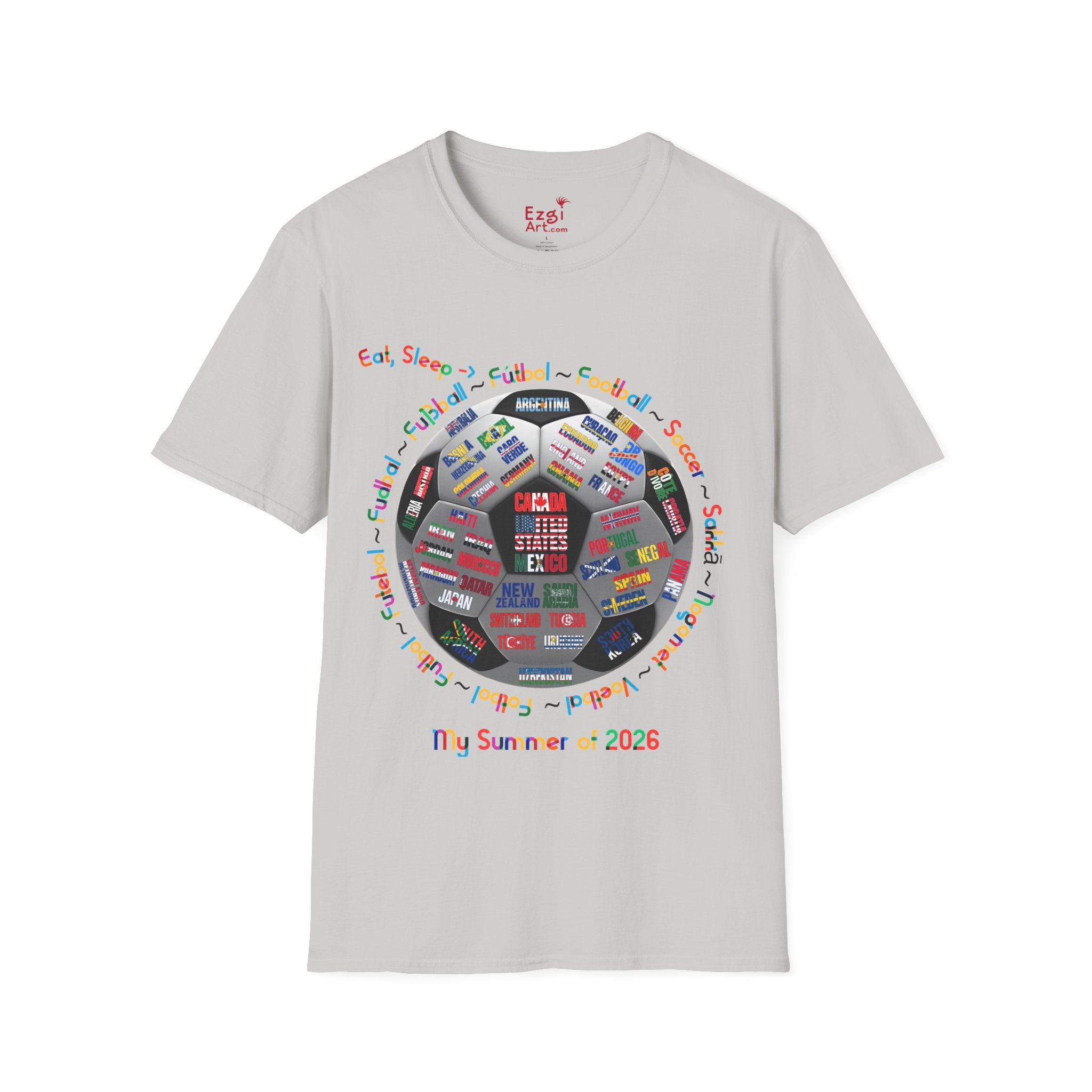 Soccer World Cup | “Eat, Sleep, Football, My Summer 2026" | Colorful Text | Lightweight