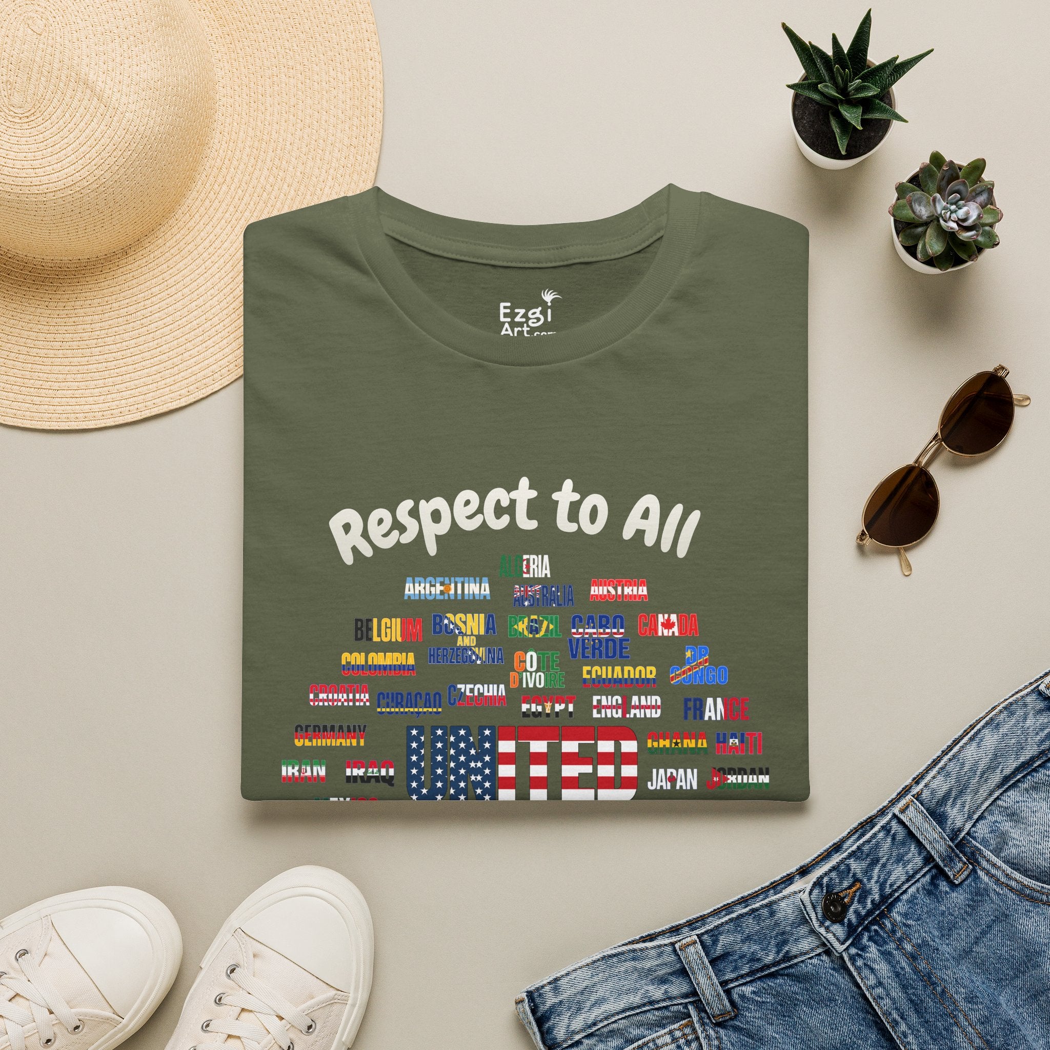 USA Fan Soccer Tee | White Text | Lightweight