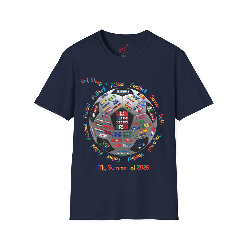 Soccer World Cup | “Eat, Sleep, Football, My Summer 2026" | Colorful Text | Lightweight