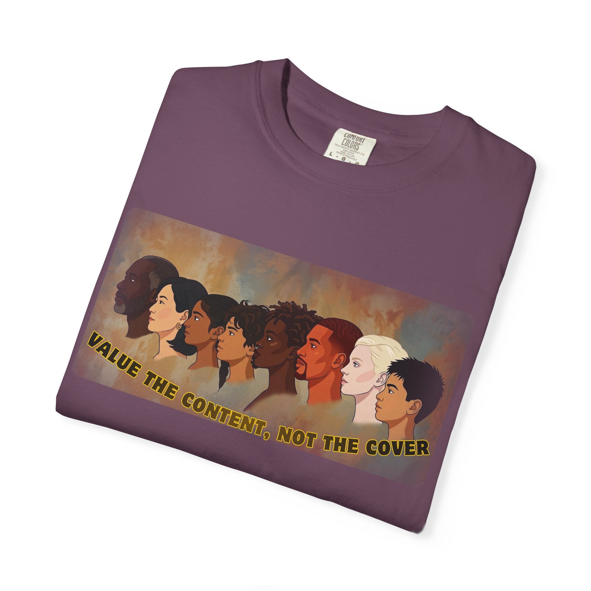 "Value the Content, Not the Cover" Unisex Garment-Dyed T-shirt