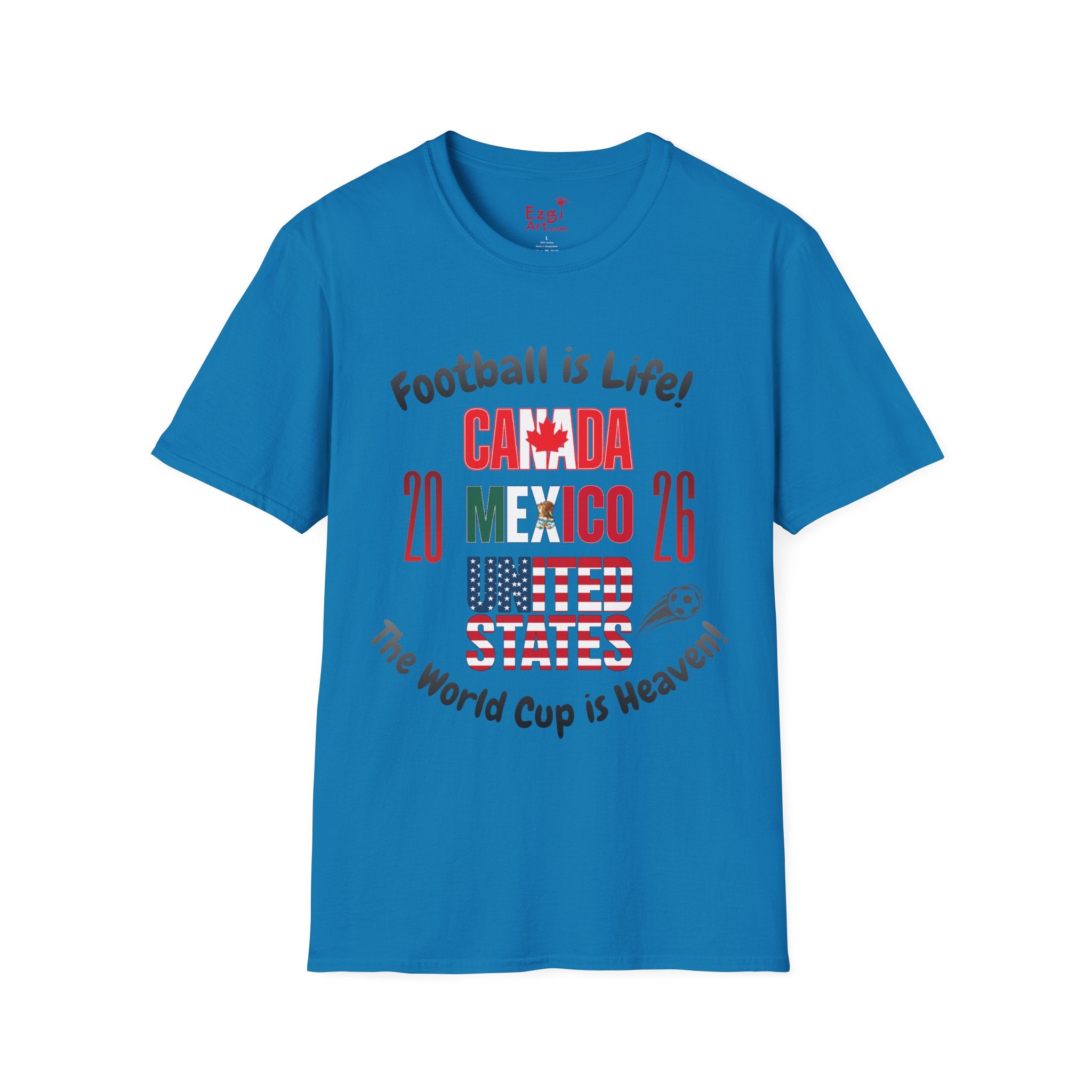 Canada Mexico USA 2026 World Cup | Heaven | Dark Text | Lightweight