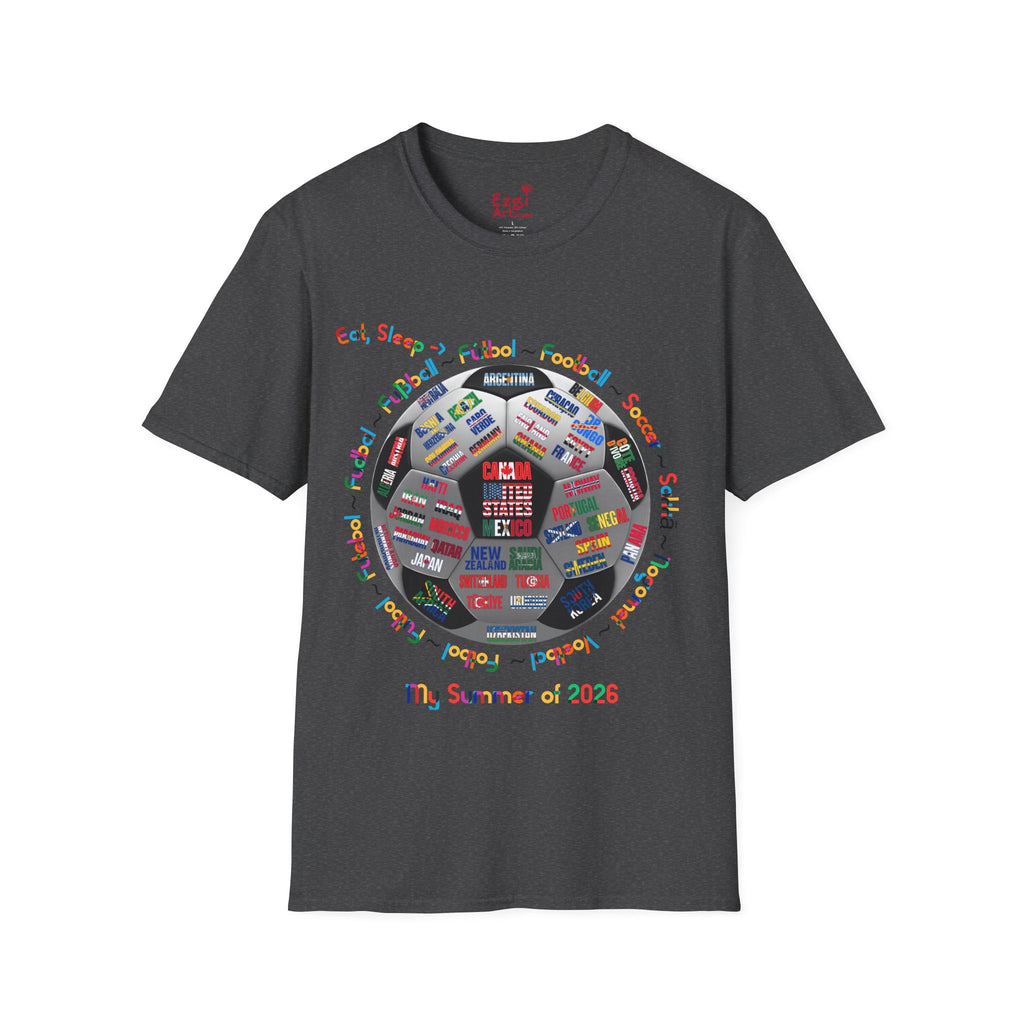 Soccer World Cup | “Eat, Sleep, Football, My Summer 2026" | Colorful Text | Lightweight