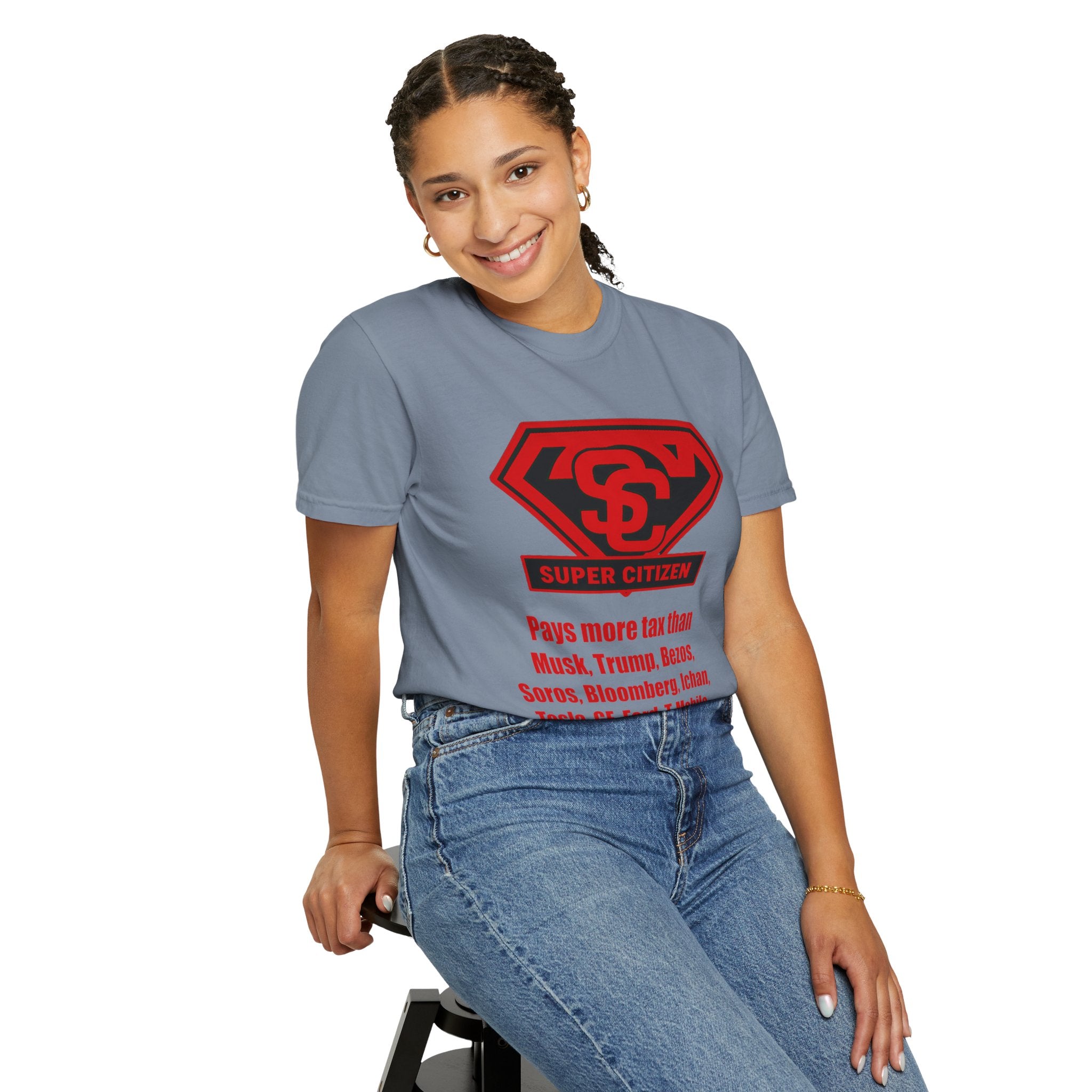 Super Citizen Graphic T-Shirt — "Pays More Tax Than" Protest Tee (Special Edition) - A protest tee for everyday people. Regular citizens pay more taxes than wealthy ones. Wear it to show your...