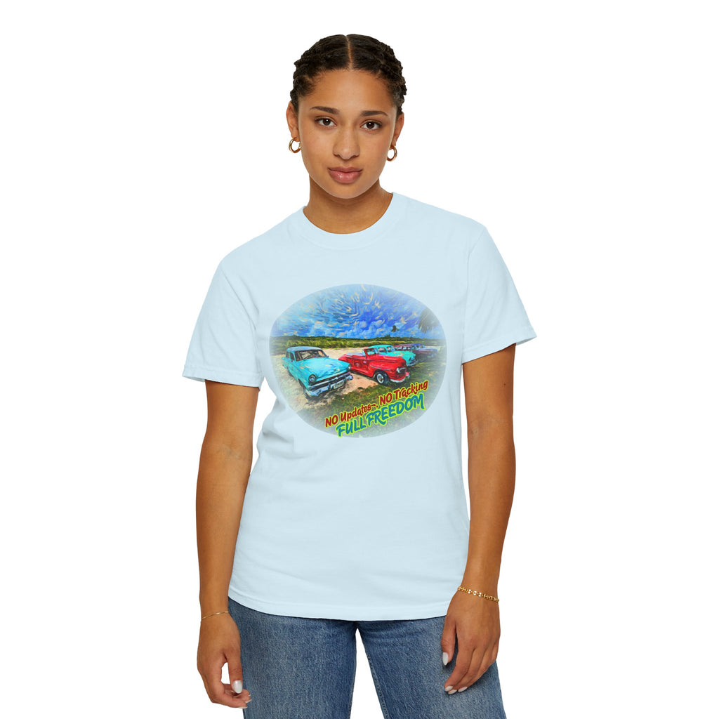 Copy of Classic Cars T-Shirt — 'No Updates, No Tracking, FULL FREEDOM' Tee