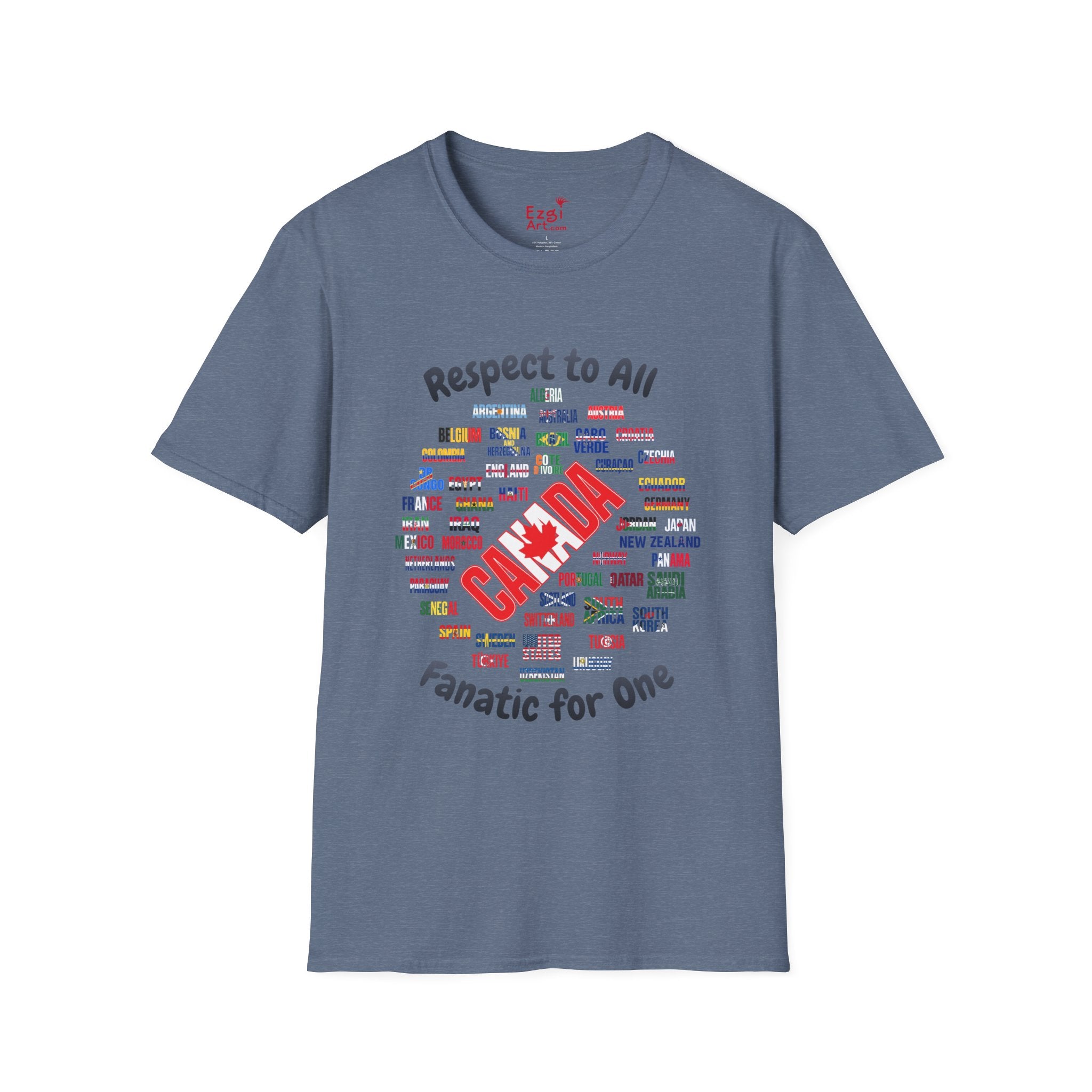 Canada Fan Soccer Tee | Dark Text | Lightweight