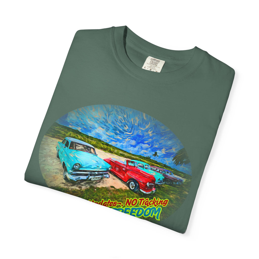 Copy of Classic Cars T-Shirt — 'No Updates, No Tracking, FULL FREEDOM' Tee
