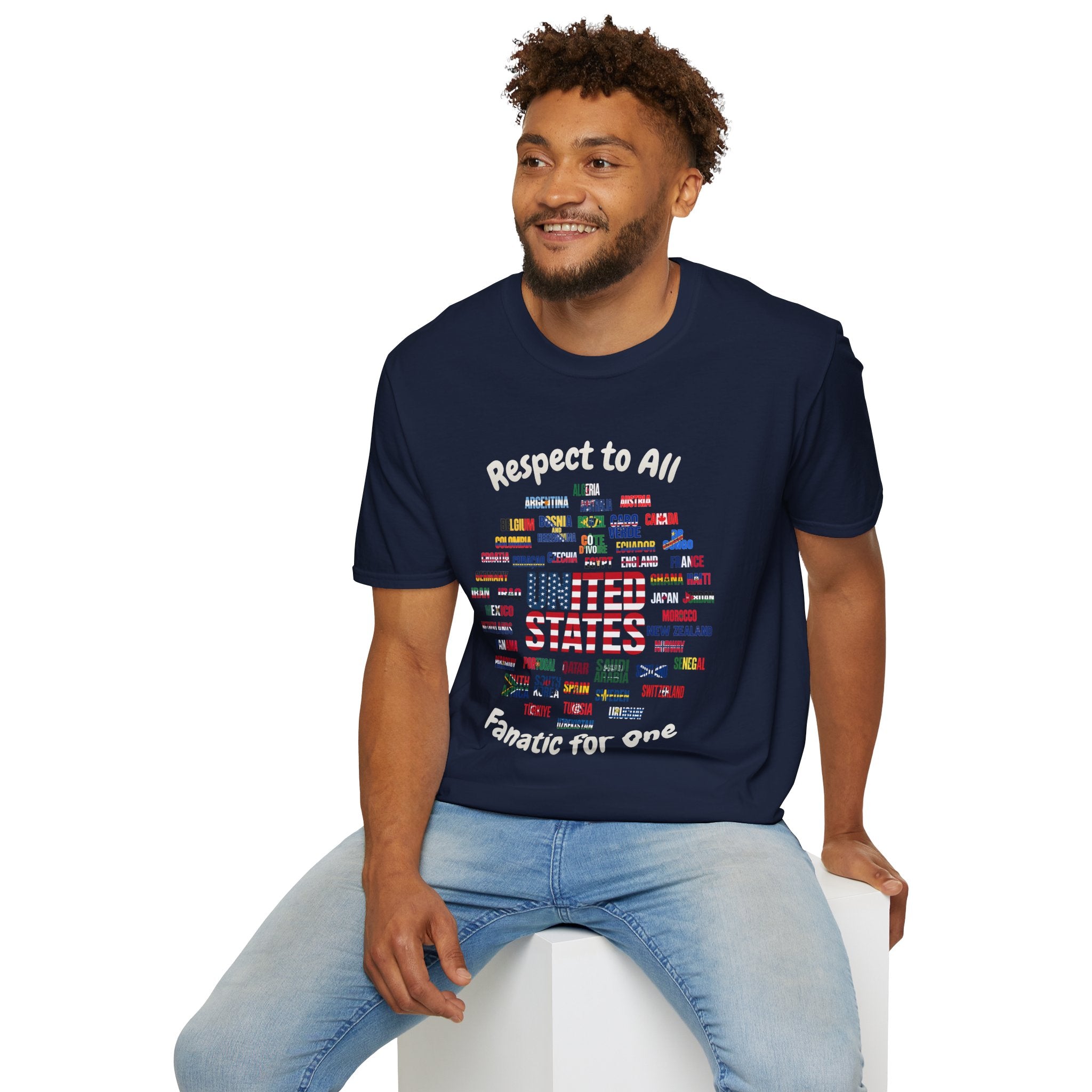 USA Fan Soccer Tee | White Text | Lightweight
