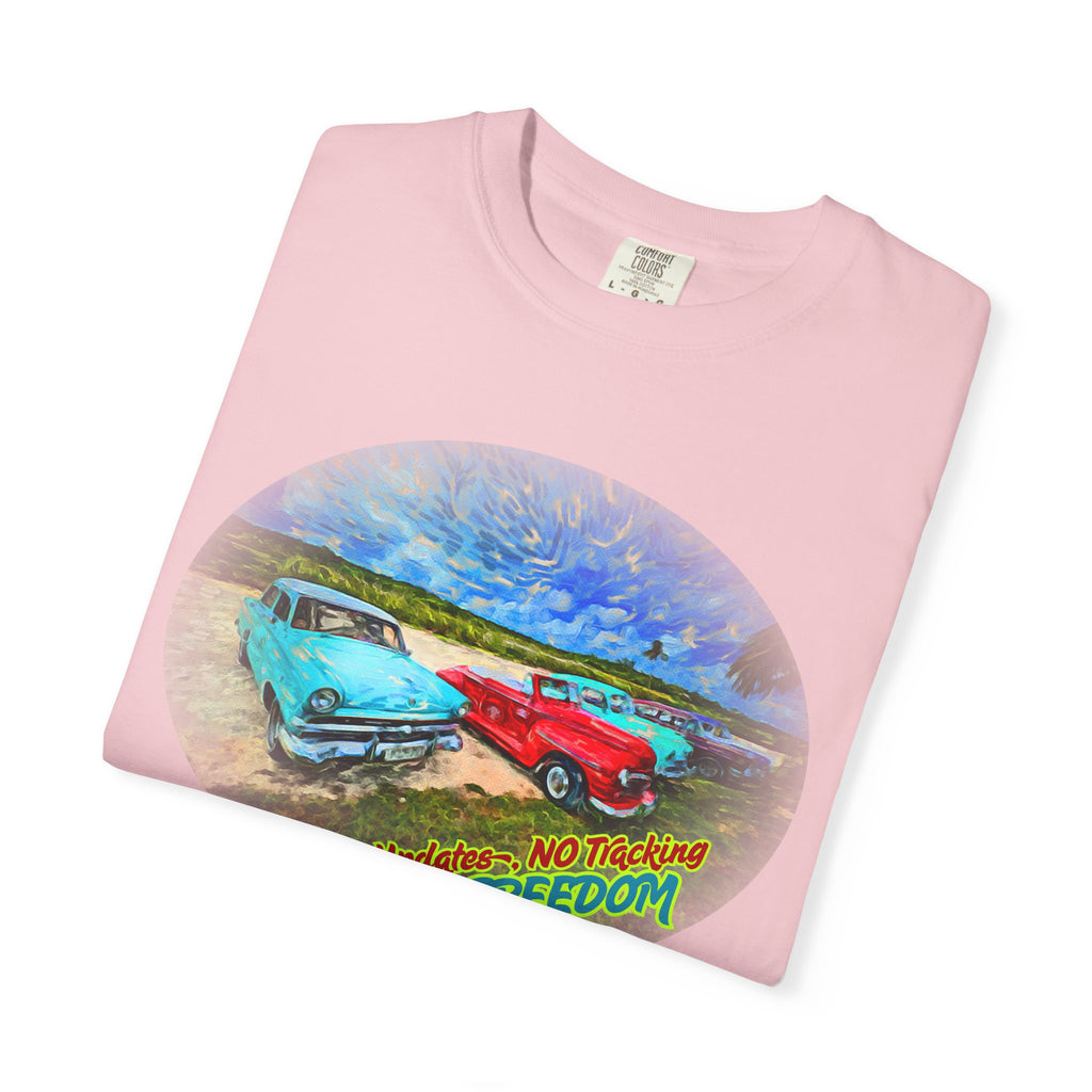 Classic Cars T-Shirt — 'No Updates, No Tracking, FULL FREEDOM' Tee
