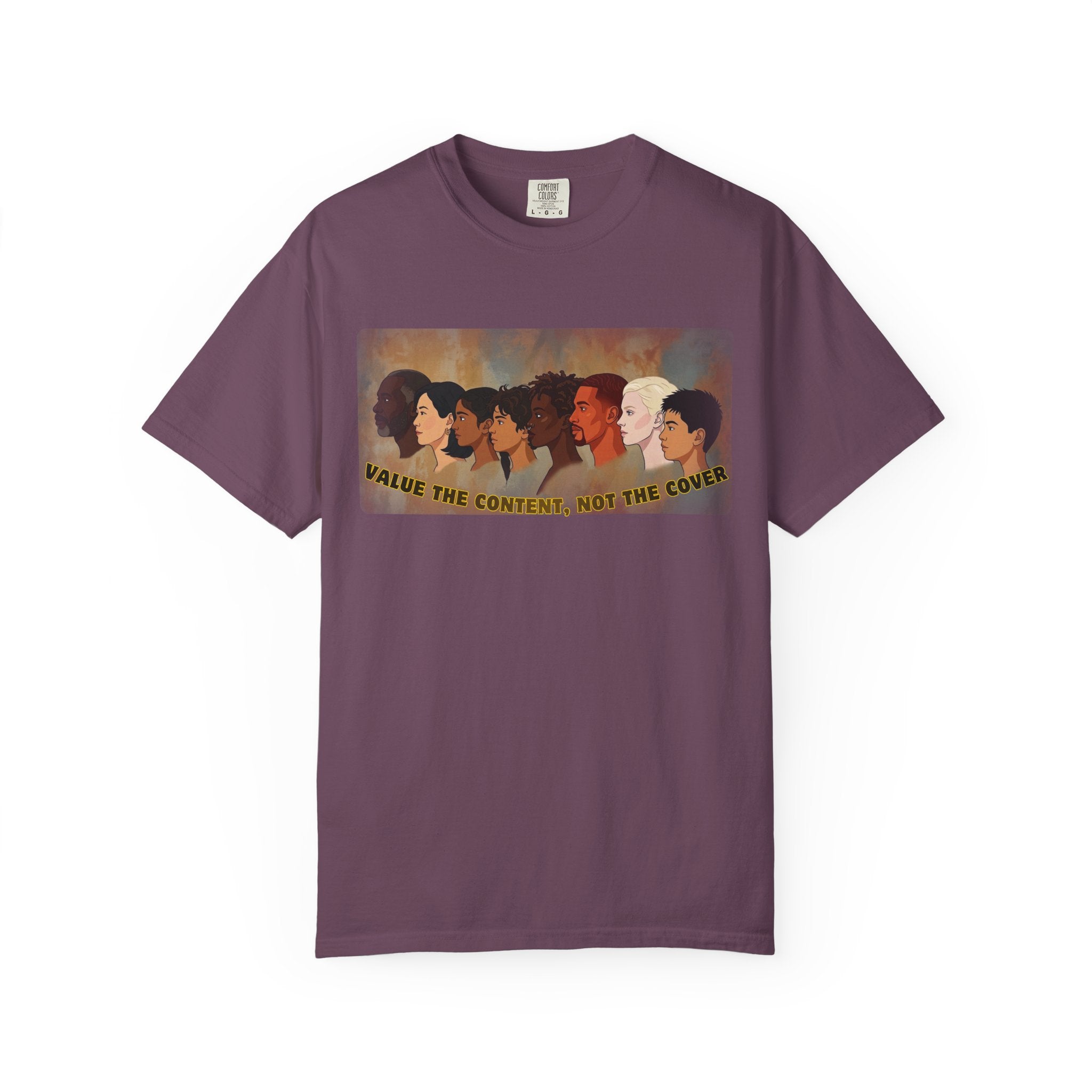 "Value the Content, Not the Cover" Unisex Garment-Dyed T-shirt