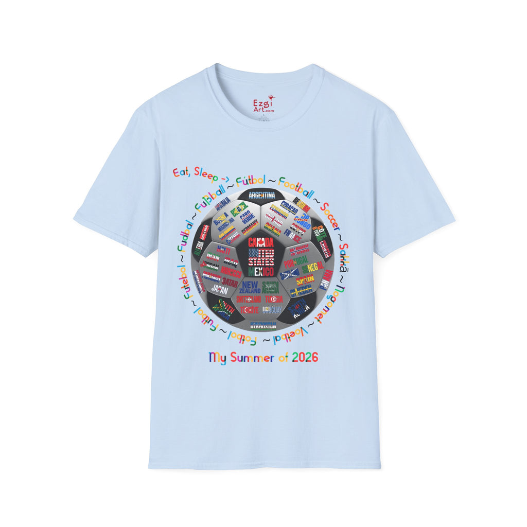 Soccer World Cup | “Eat, Sleep, Football, My Summer 2026" | Colorful Text | Lightweight