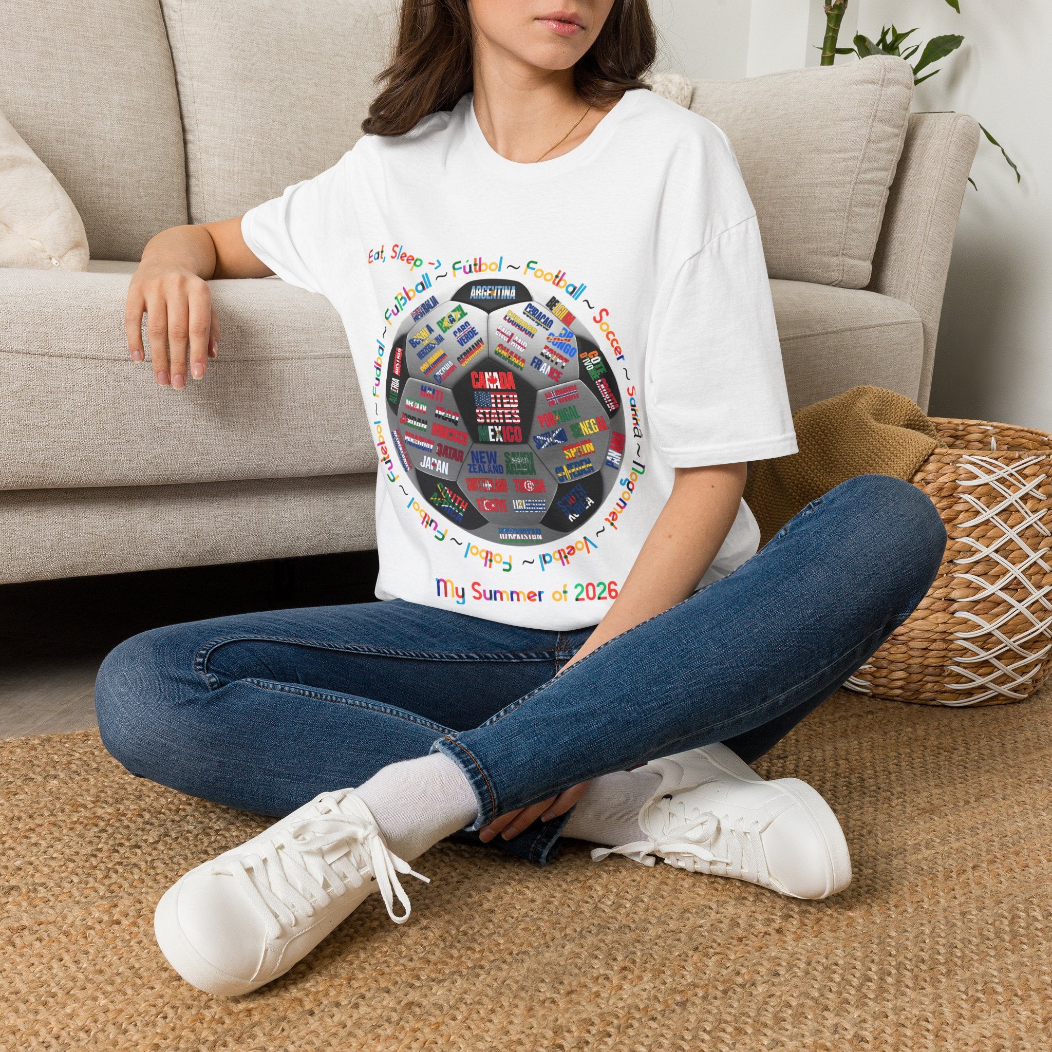 Soccer World Cup | “Eat, Sleep, Football, My Summer 2026" | Colorful Text | Lightweight