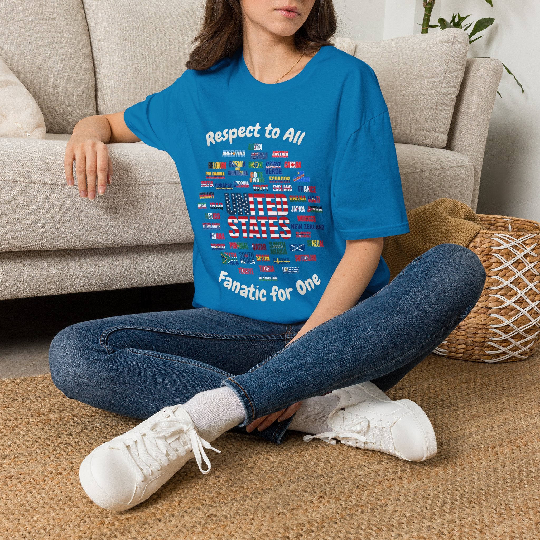 USA Fan Soccer Tee | White Text | Lightweight