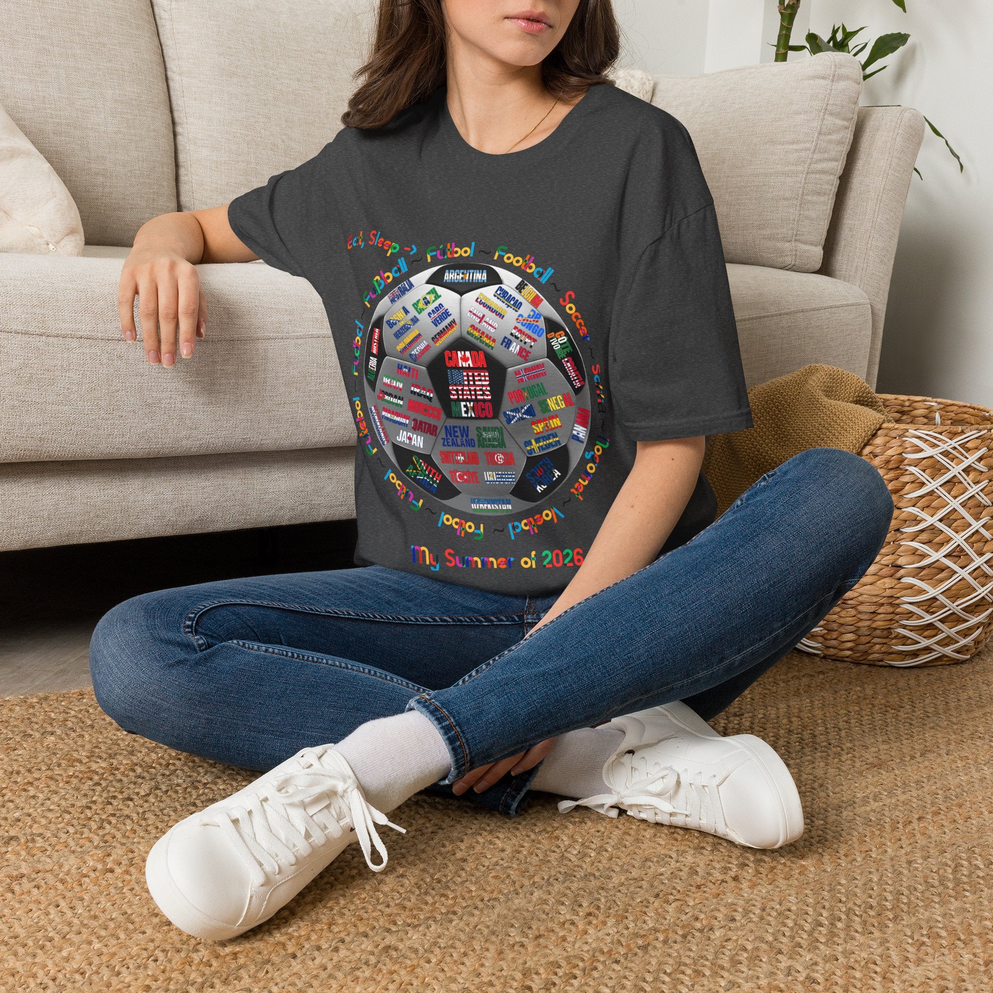 Soccer World Cup | “Eat, Sleep, Football, My Summer 2026" | Colorful Text | Lightweight