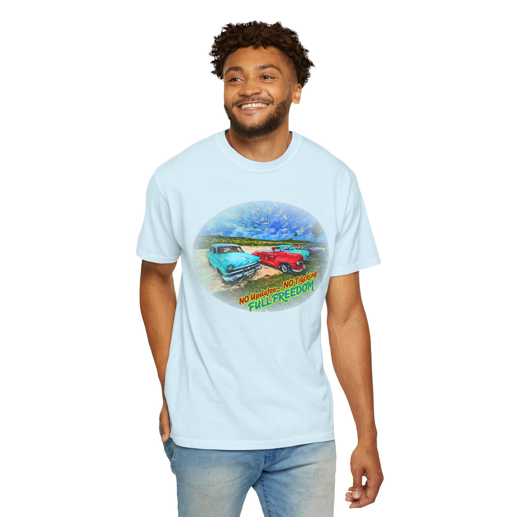 Copy of Classic Cars T-Shirt — 'No Updates, No Tracking, FULL FREEDOM' Tee