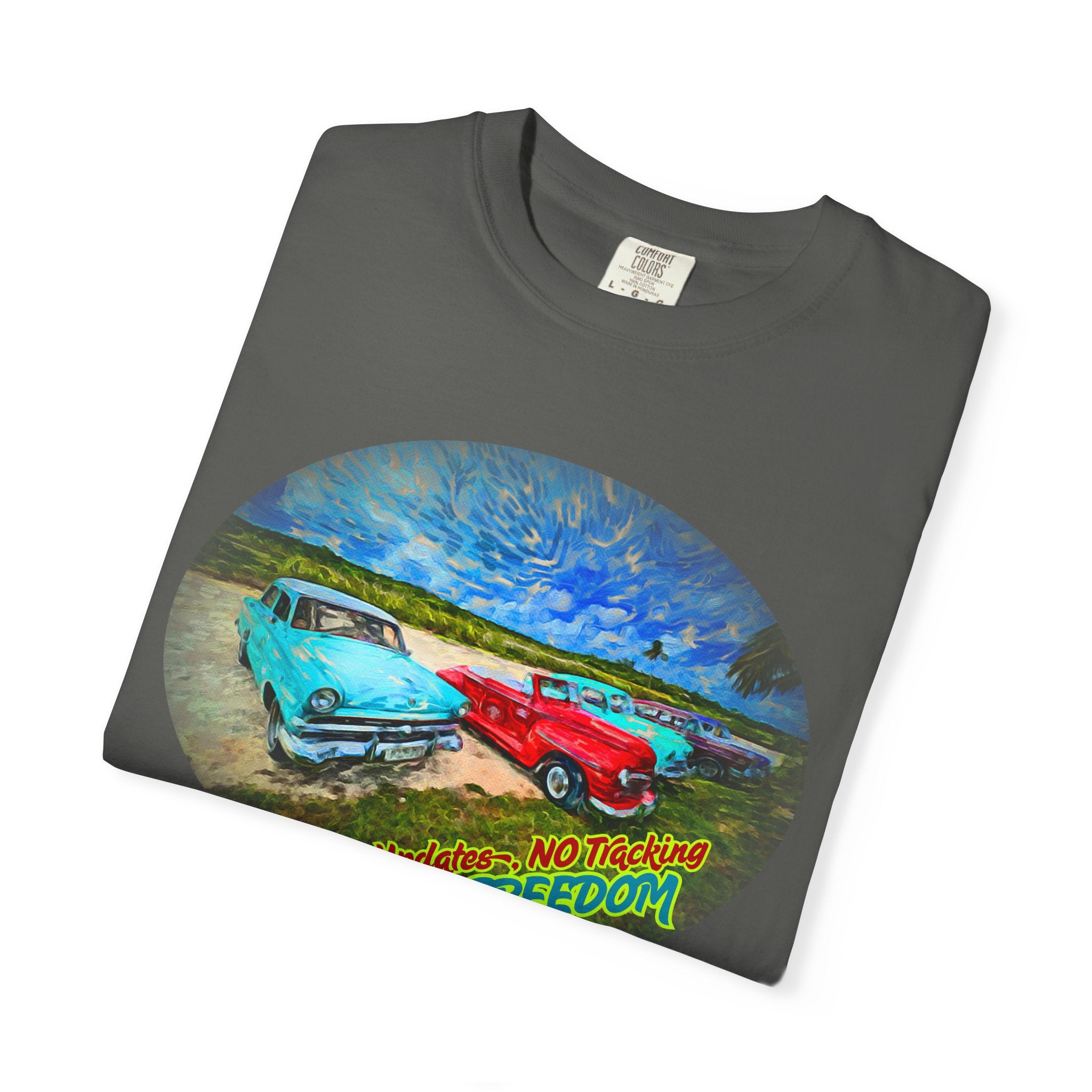 Copy of Classic Cars T-Shirt — 'No Updates, No Tracking, FULL FREEDOM' Tee