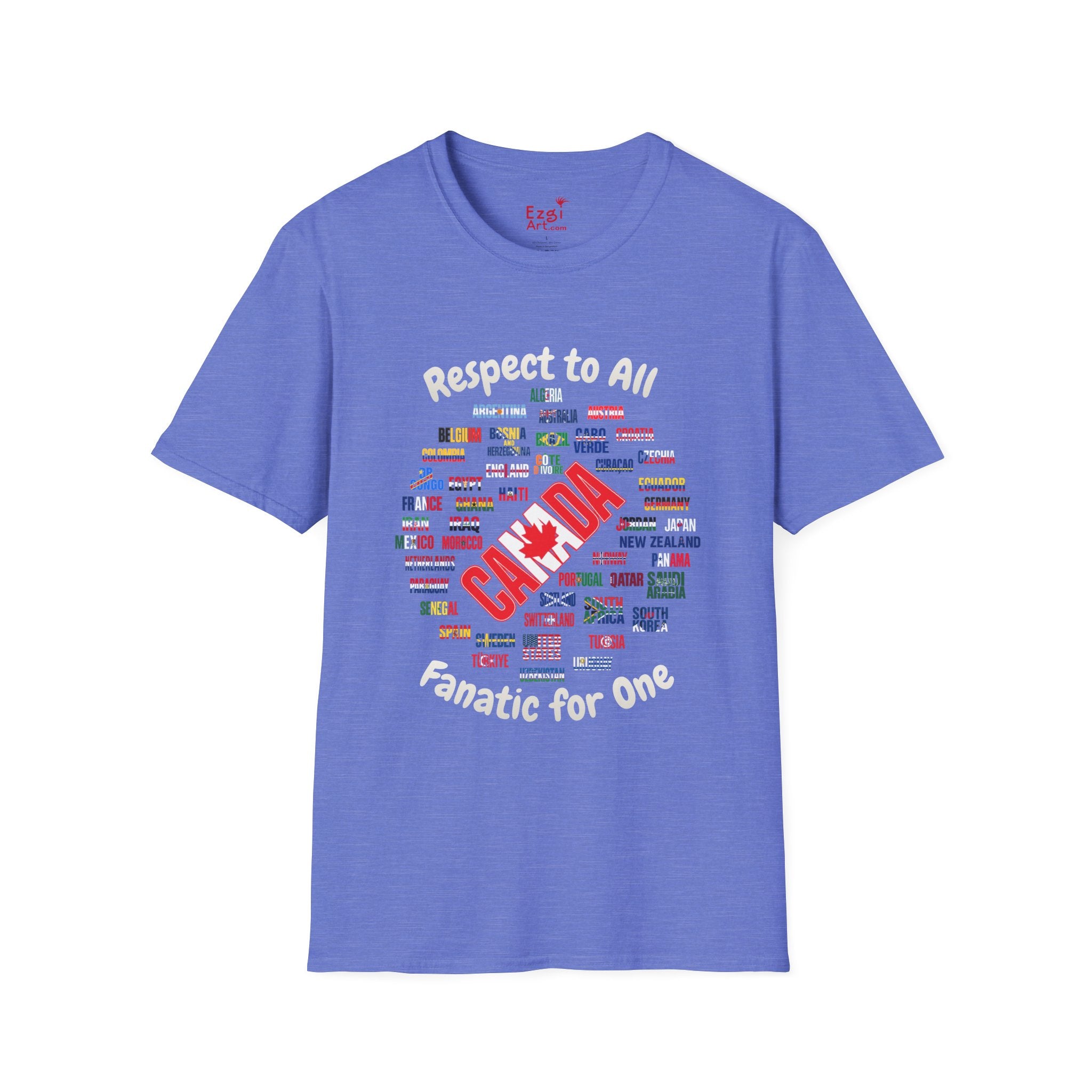 Canada Fan Soccer Tee | White Text | Lightweight