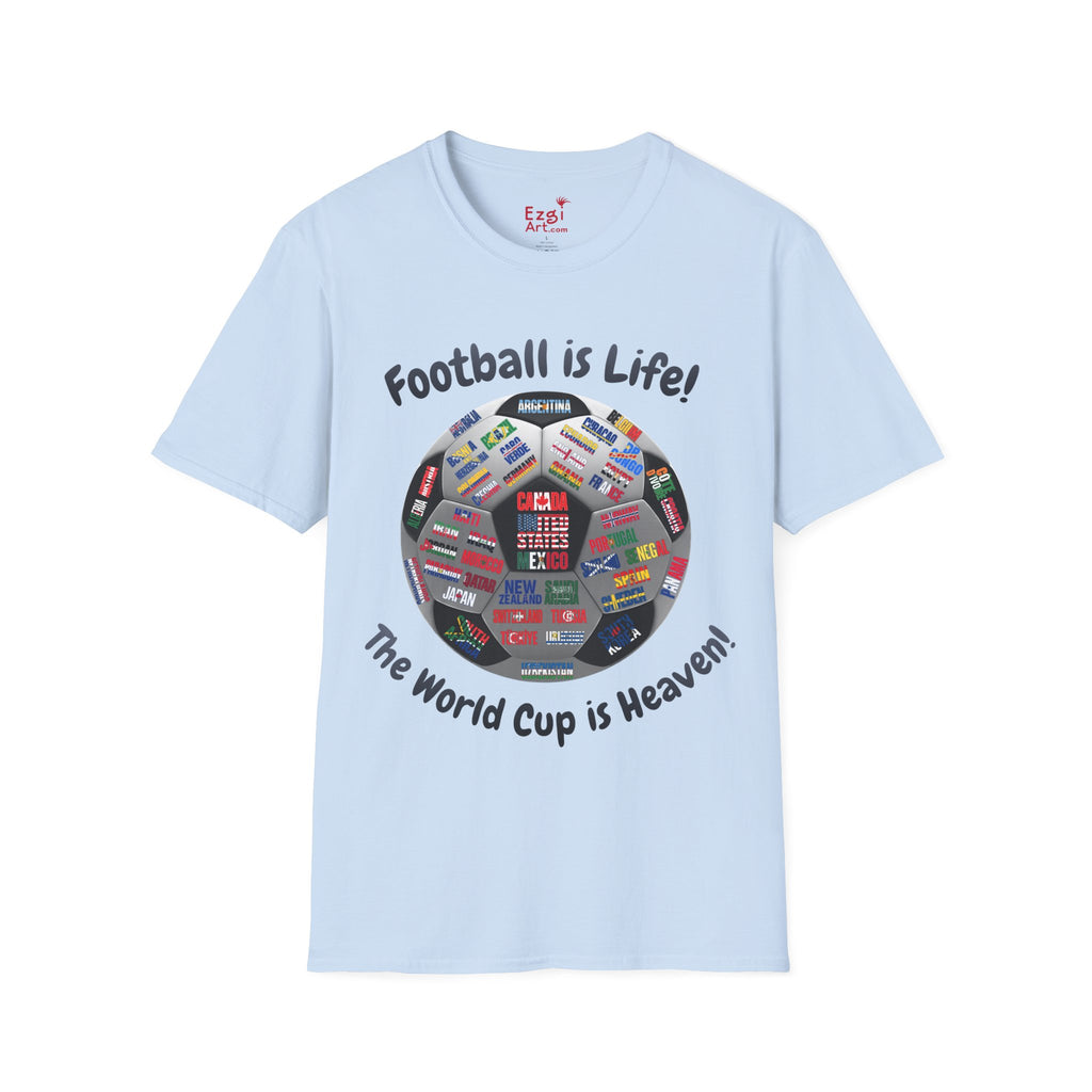 World Cup is Heaven | All Teams Ball Design | Dark Text | Lightweight