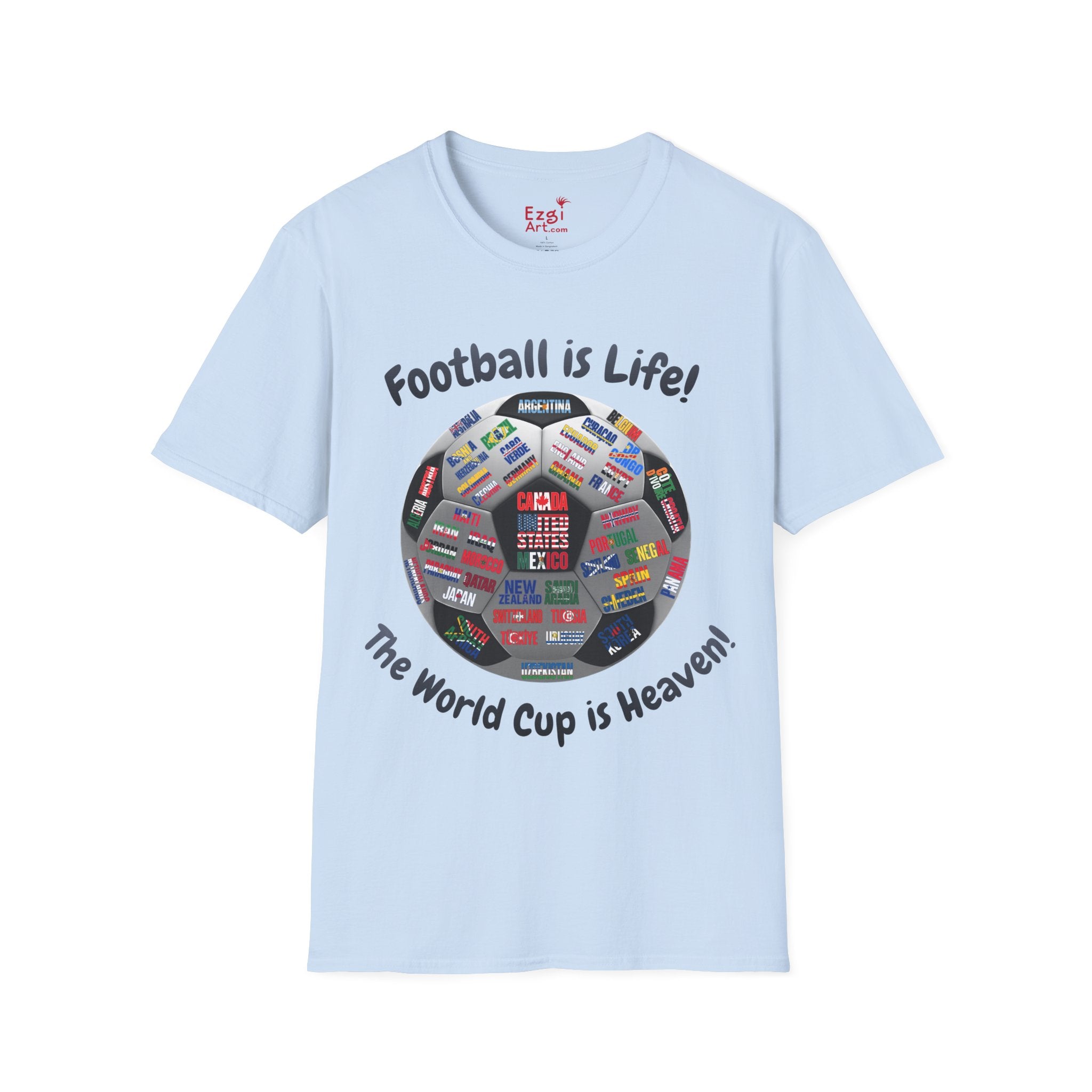 World Cup is Heaven | All Teams Ball Design | Dark Text | Lightweight