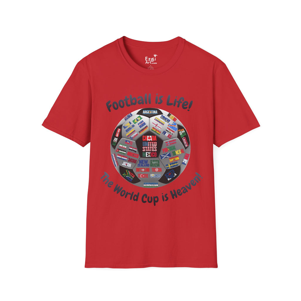 World Cup is Heaven | All Teams Ball Design | Dark Text | Lightweight