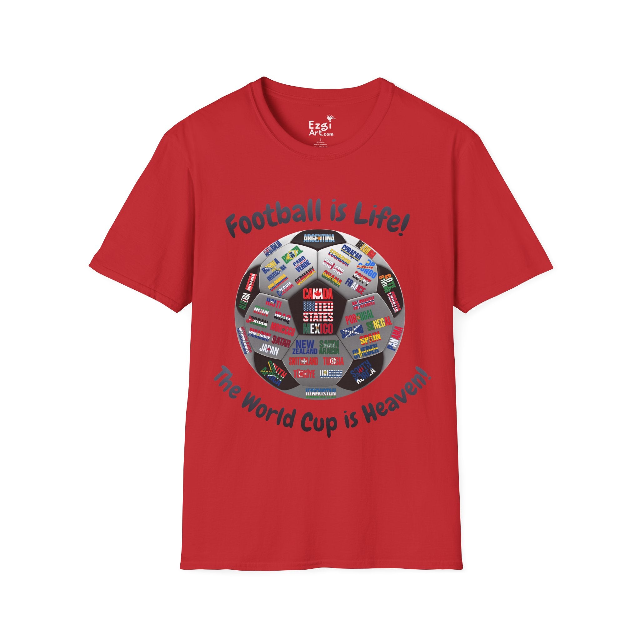 World Cup is Heaven | All Teams Ball Design | Dark Text | Lightweight