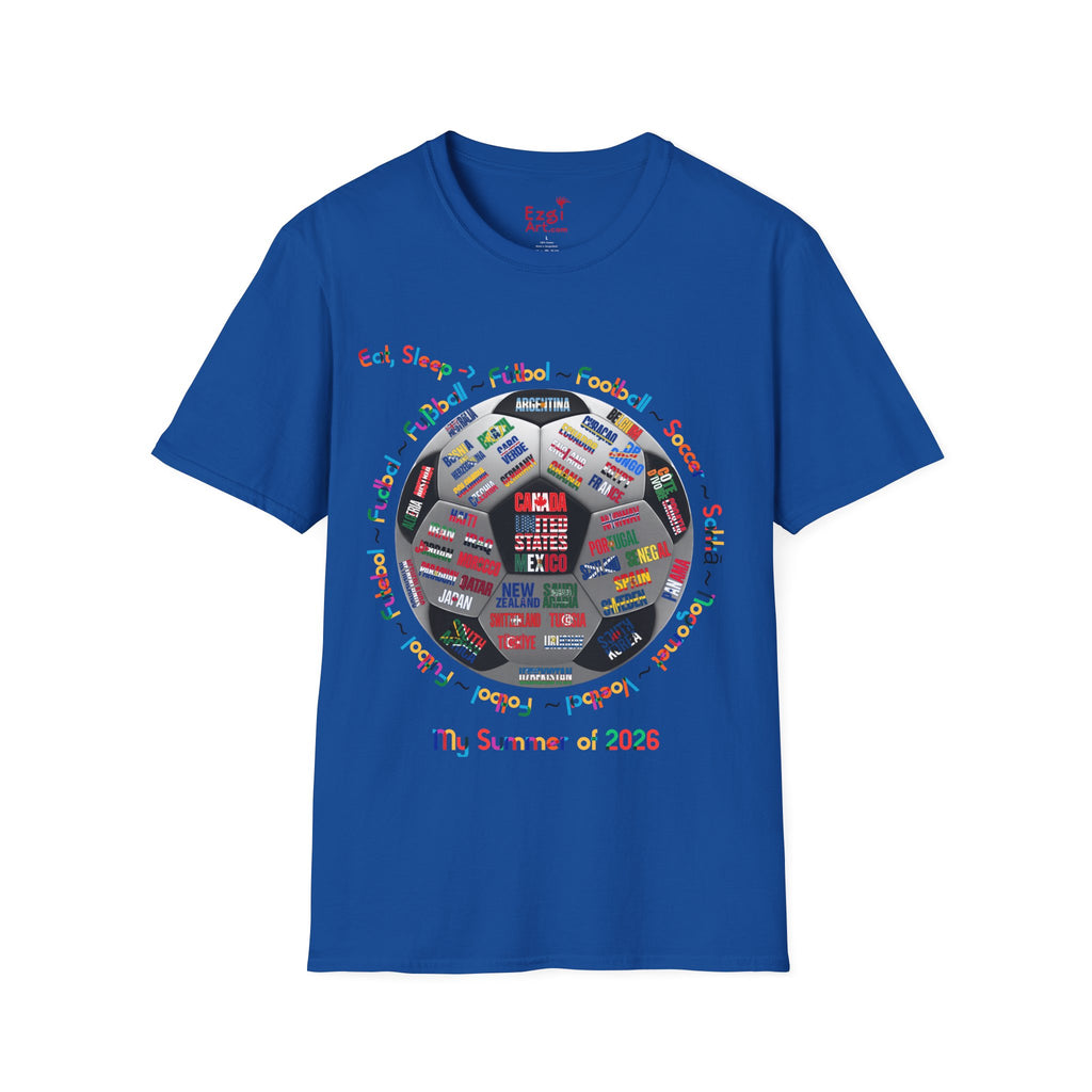 Soccer World Cup | “Eat, Sleep, Football, My Summer 2026" | Colorful Text | Lightweight