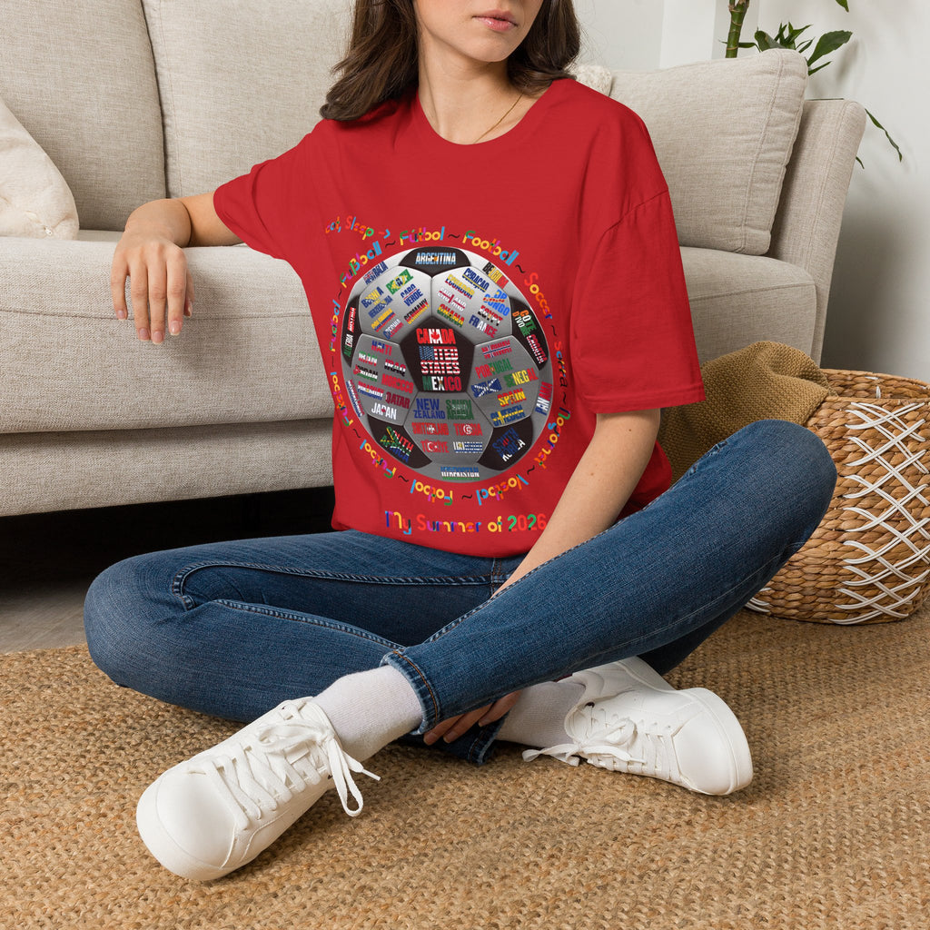 Soccer World Cup | “Eat, Sleep, Football, My Summer 2026" | Colorful Text | Lightweight