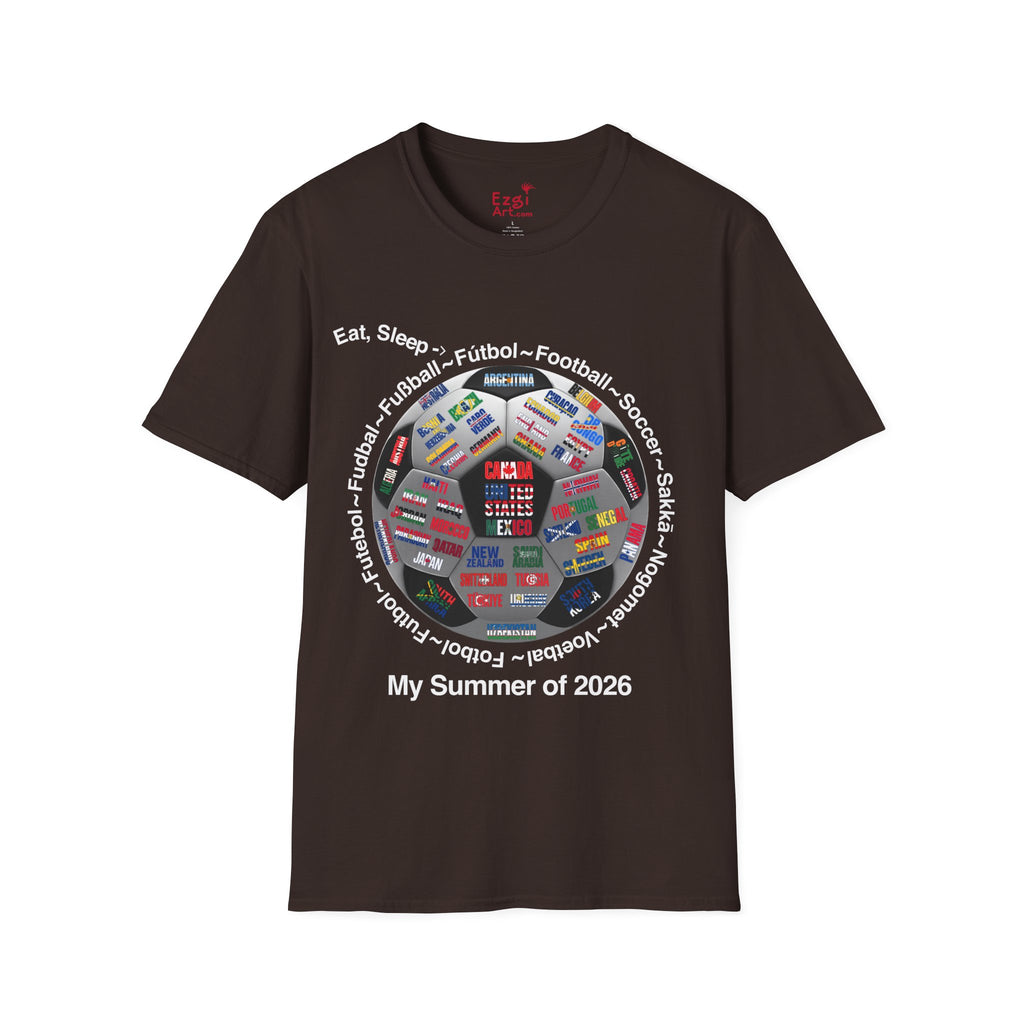 Soccer World Cup | “Eat, Sleep, Football, My Summer 2026" | White or Black Text | Lightweight