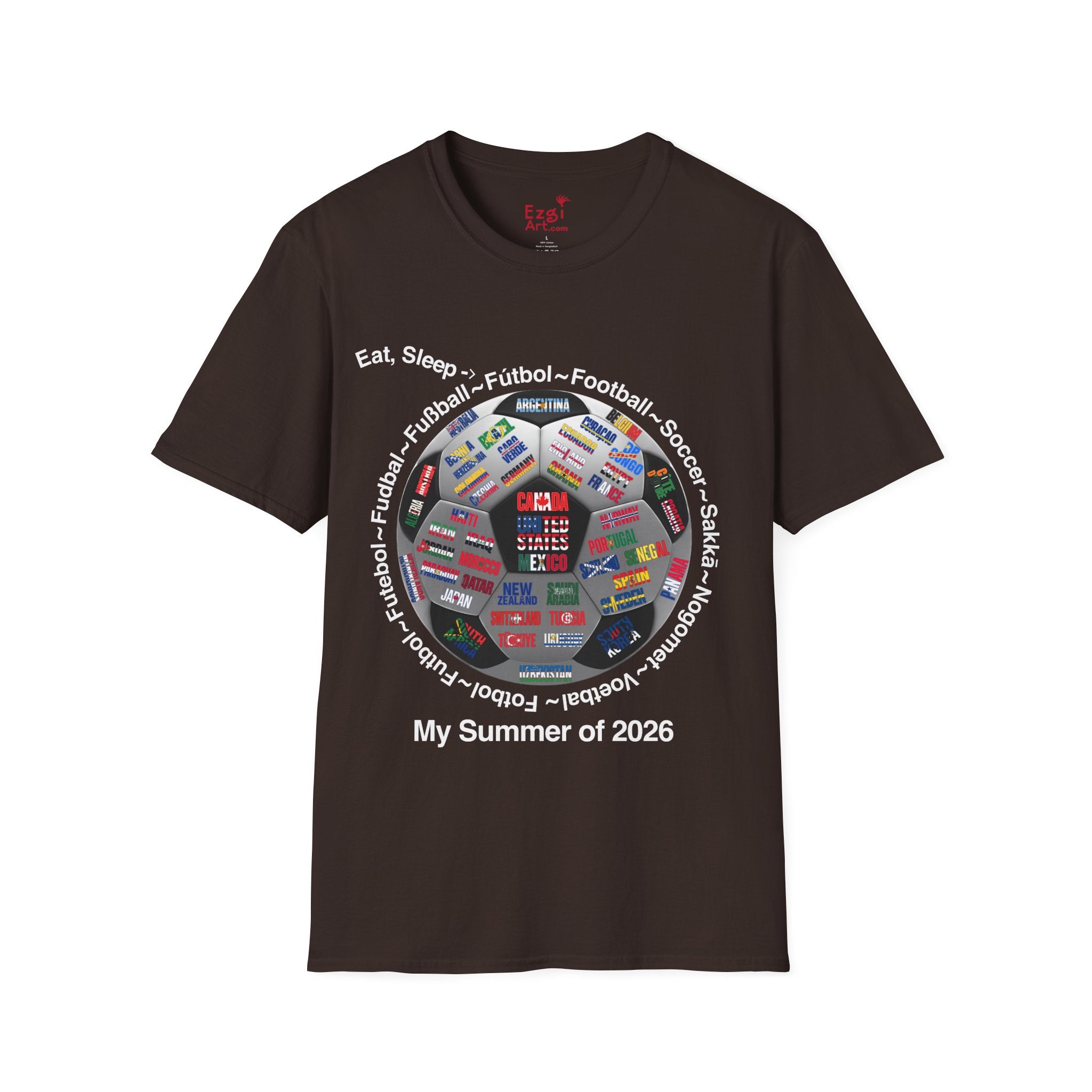 Soccer World Cup | “Eat, Sleep, Football, My Summer 2026" | White or Black Text | Lightweight