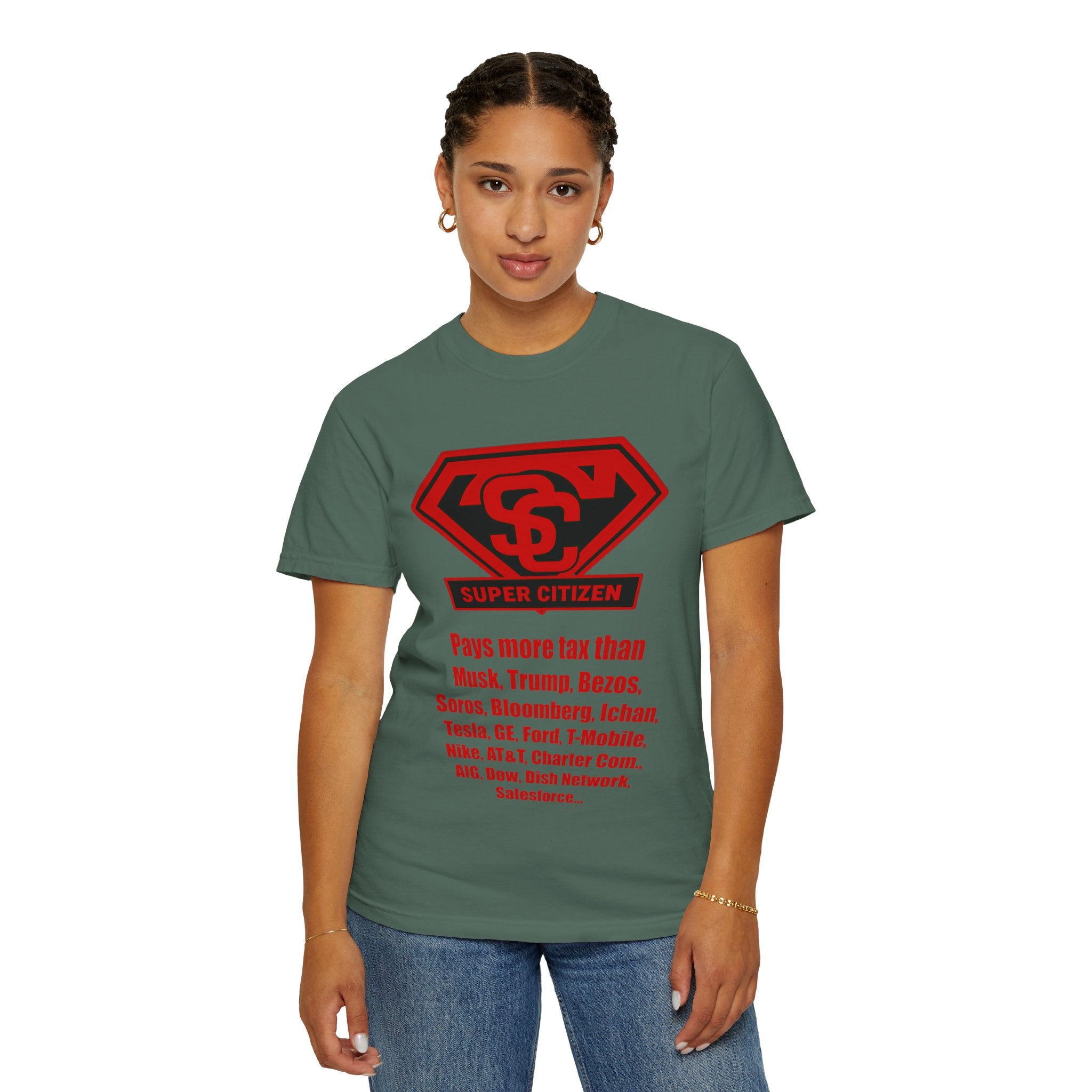 Super Citizen Graphic T-Shirt — "Pays More Tax Than" Protest Tee (Special Edition) - A protest tee for everyday people. Regular citizens pay more taxes than wealthy ones. Wear it to show your...
