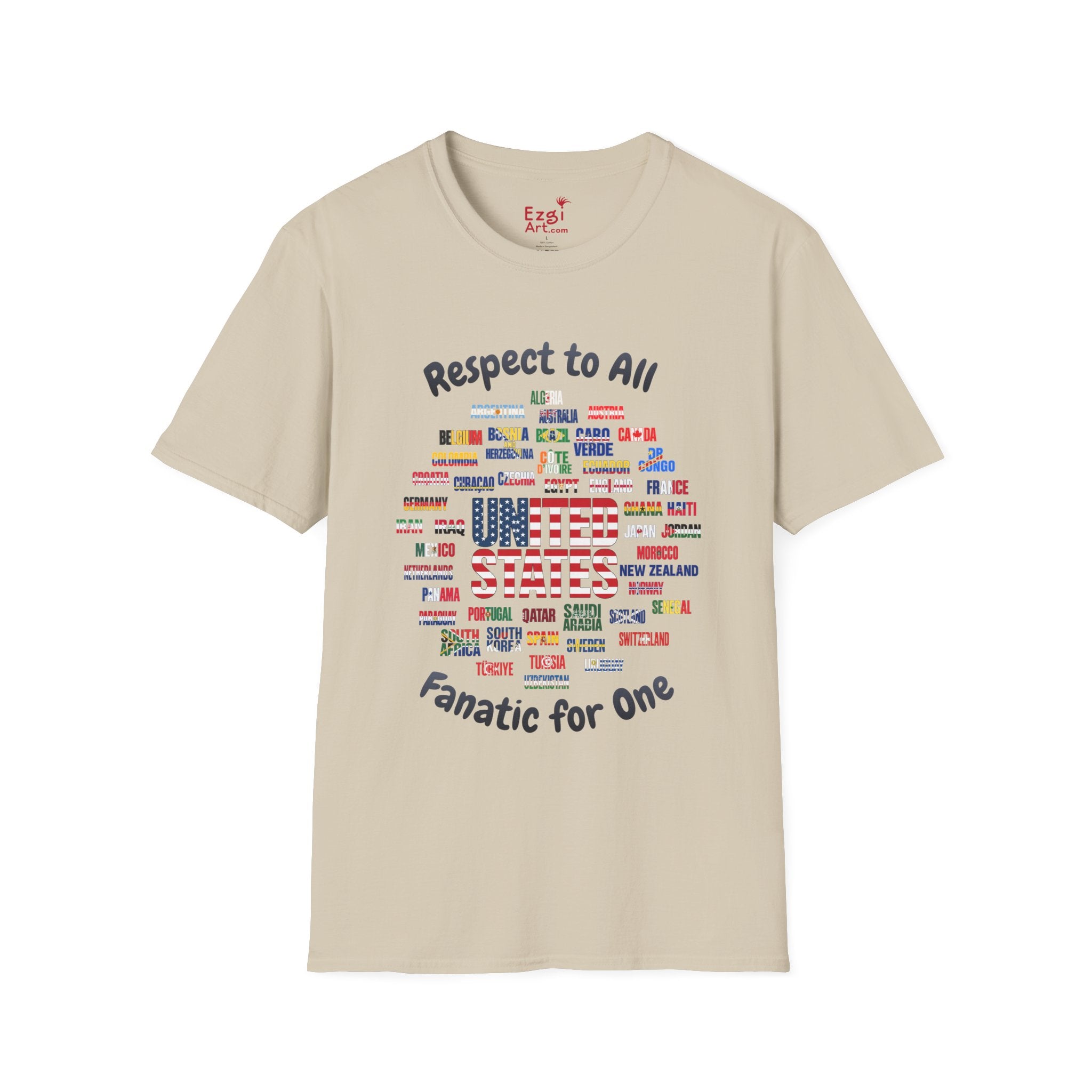 USA Fan Soccer Tee | Dark Text | Lightweight