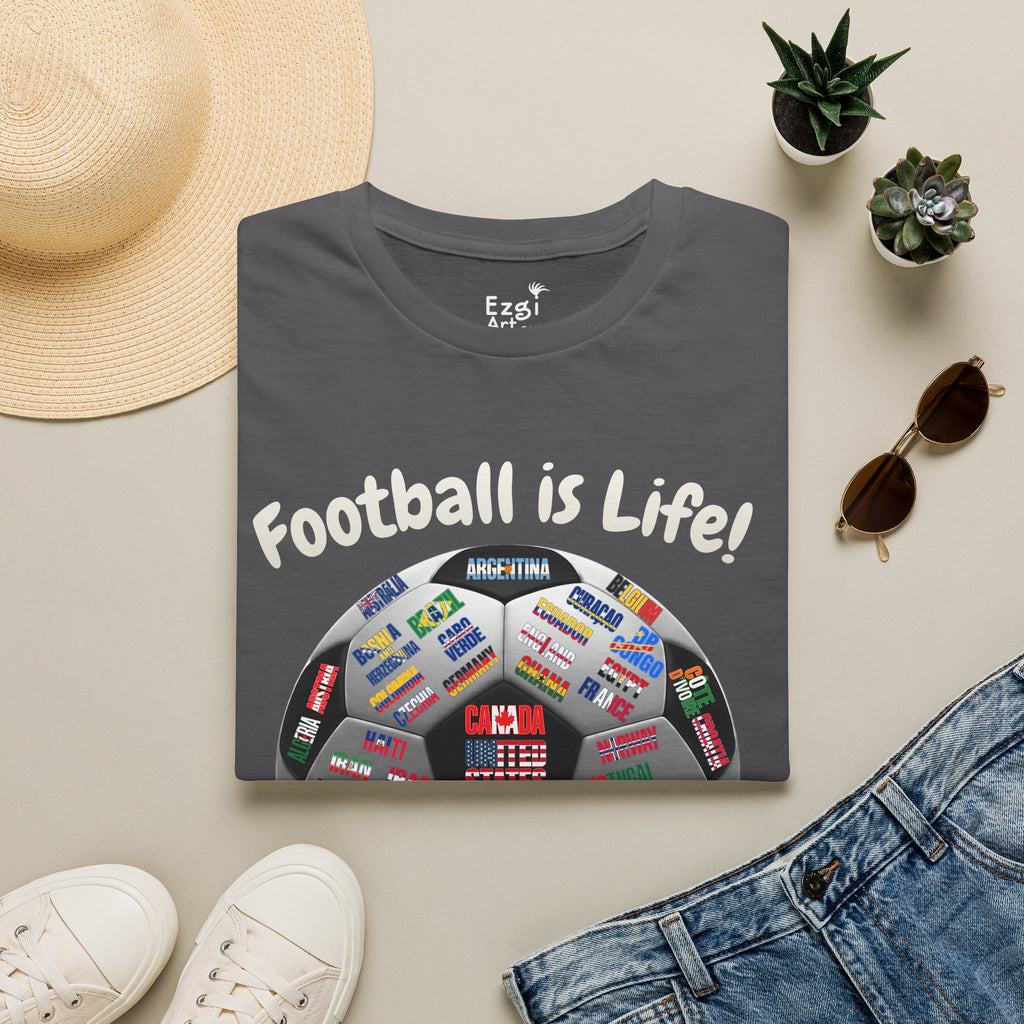 World Cup is Heaven | All Teams Ball Design | White Text | Lightweight
