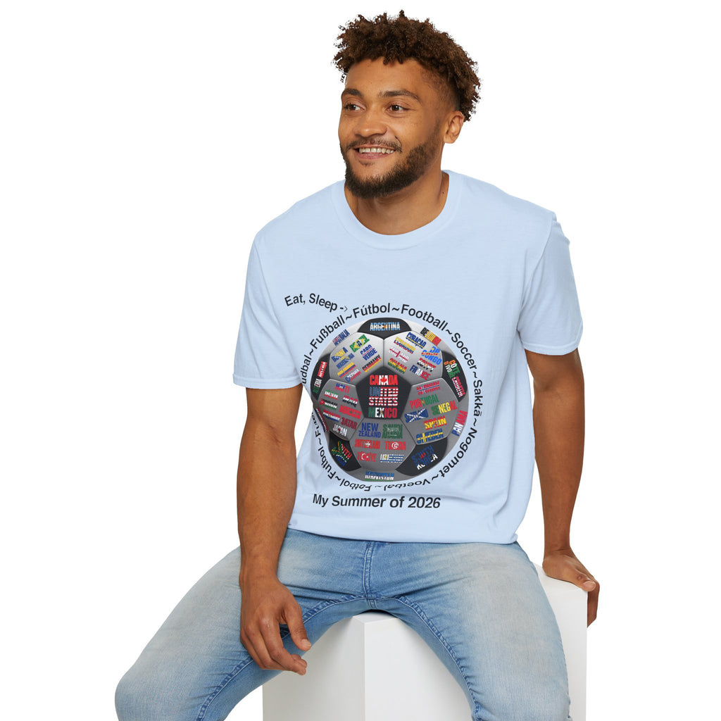 Soccer World Cup | “Eat, Sleep, Football, My Summer 2026" | White or Black Text | Lightweight