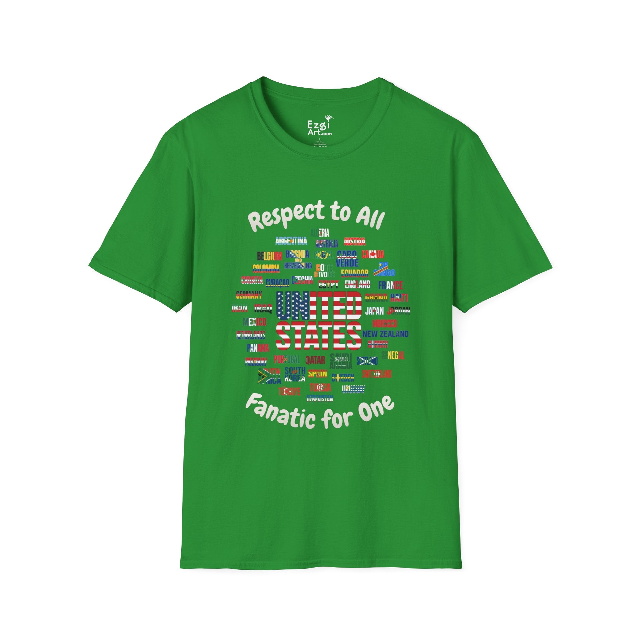 USA Fan Soccer Tee | White Text | Lightweight