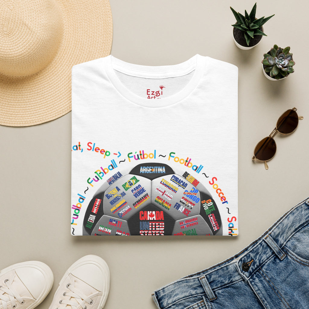 Soccer World Cup | “Eat, Sleep, Football, My Summer 2026" | Colorful Text | Lightweight