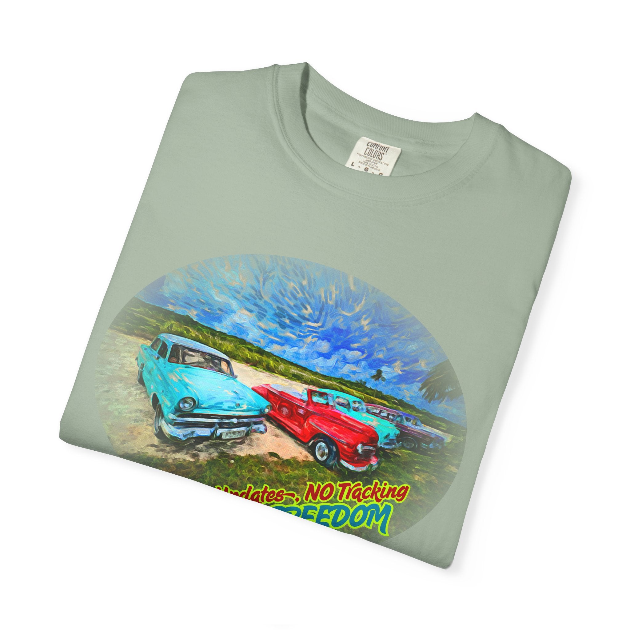 Classic Cars T-Shirt — 'No Updates, No Tracking, FULL FREEDOM' Tee
