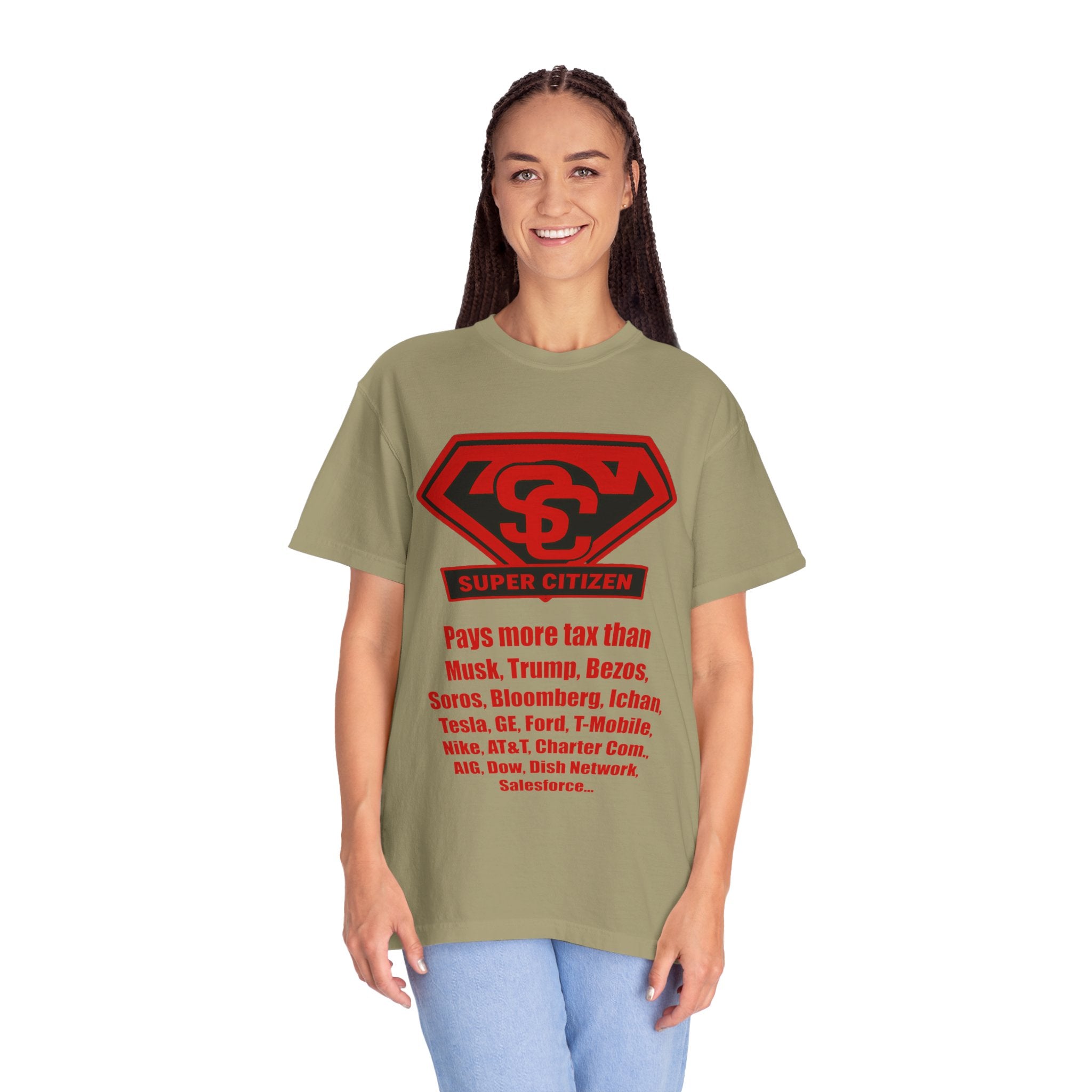 Super Citizen Graphic T-Shirt — "Pays More Tax Than" Protest Tee (Special Edition) - A protest tee for everyday people. Regular citizens pay more taxes than wealthy ones. Wear it to show your...